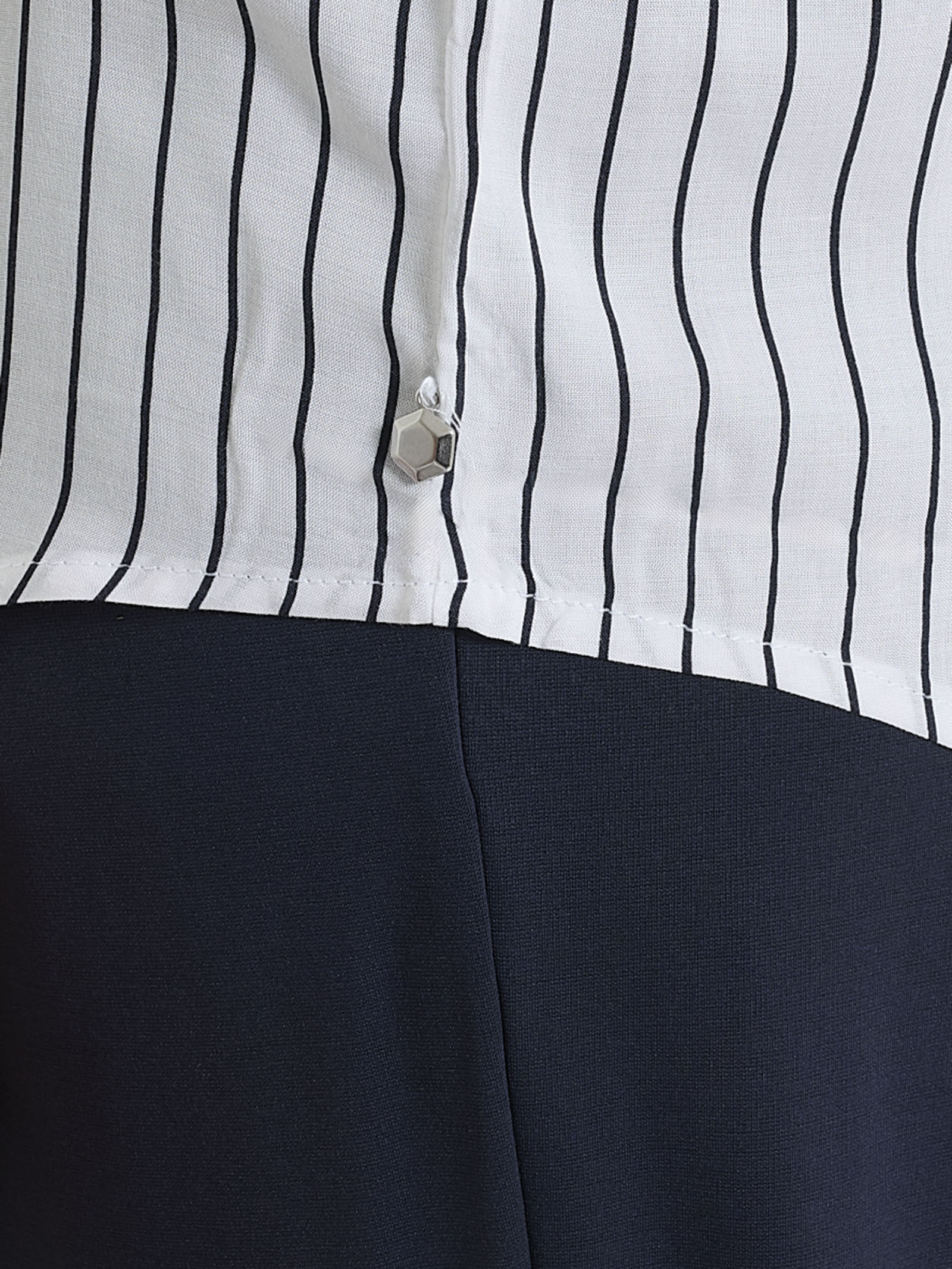 Ragno EcoSeta camicia a righe Fant. Bleu