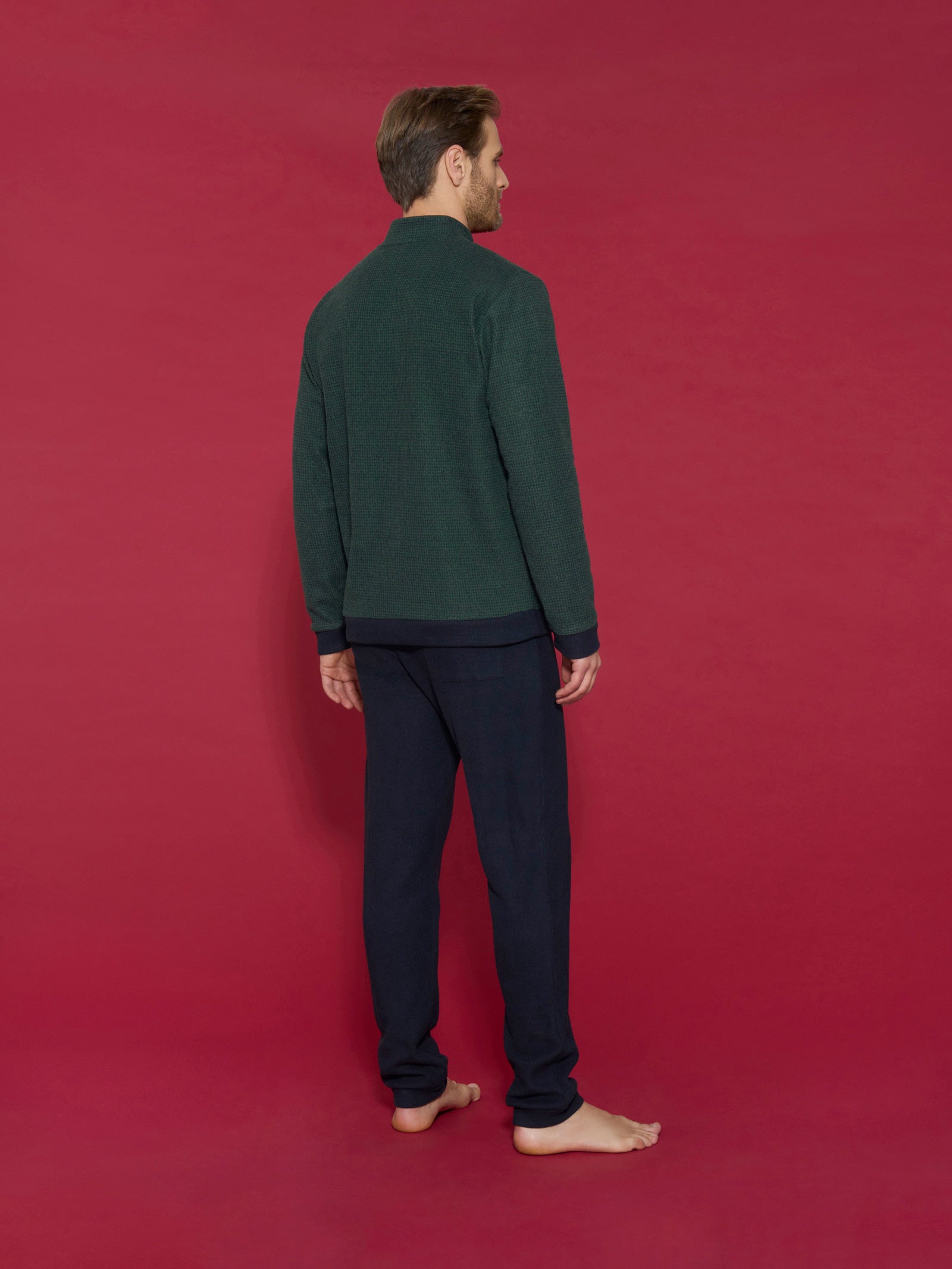Ragno Pigiama vulcano Cotton Eco Pile uomo Outer Space cotone