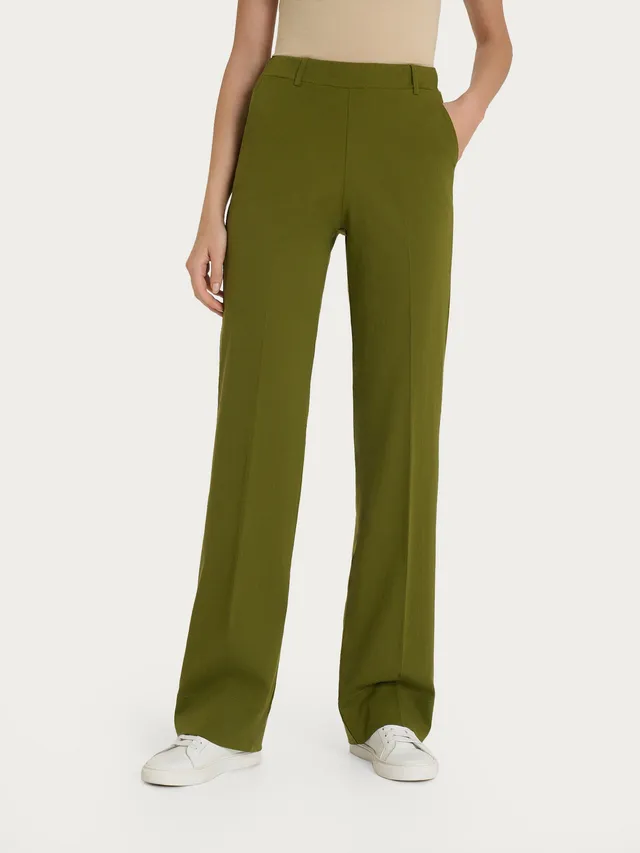 Ragno Super Natural pantalone dritto con tasche Sphagnum verde