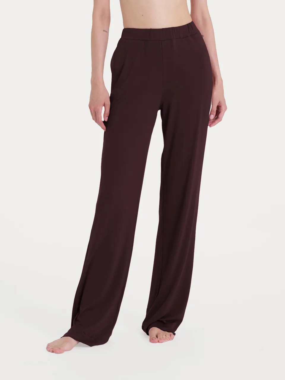 Ragno Viscosa Summer The Wide Leg pantalone Chicory Coffee