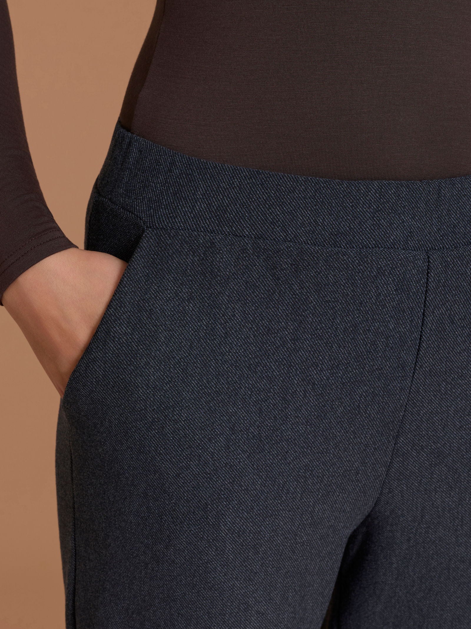 Ragno The Chino Pantalone flanella Bleu Mel. elastico