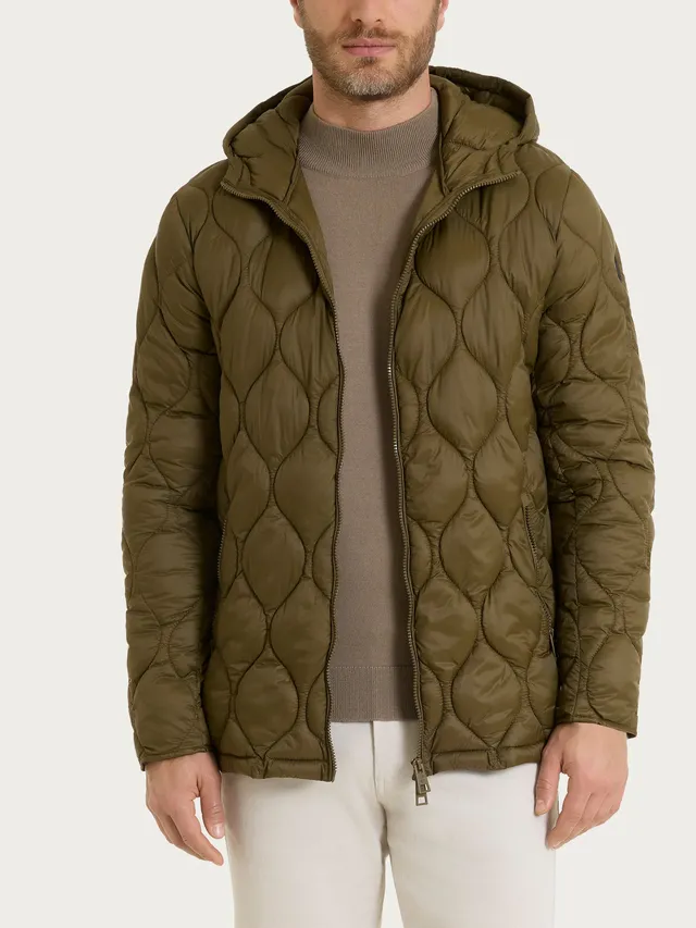 Ragno Onion Quilt piumino cappuccio uomo Dark Olive