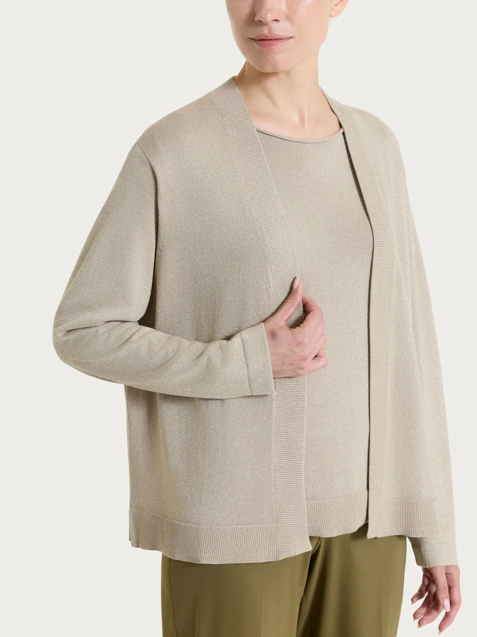 Ragno Summertime Cardigan Aperto Lurex Crockery leggero