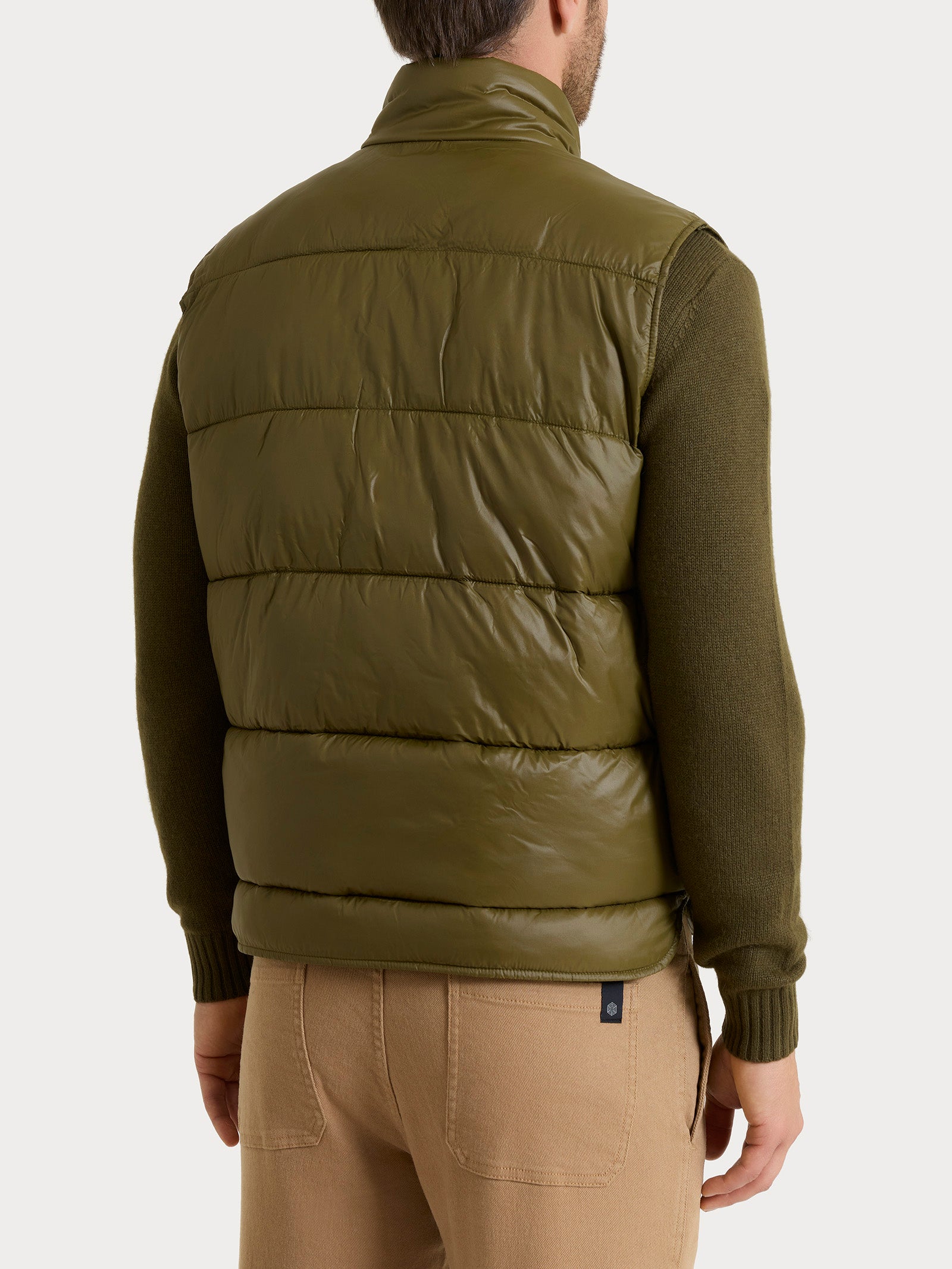 Ragno Vegan Wool piumino smanicato uomo verde oliva