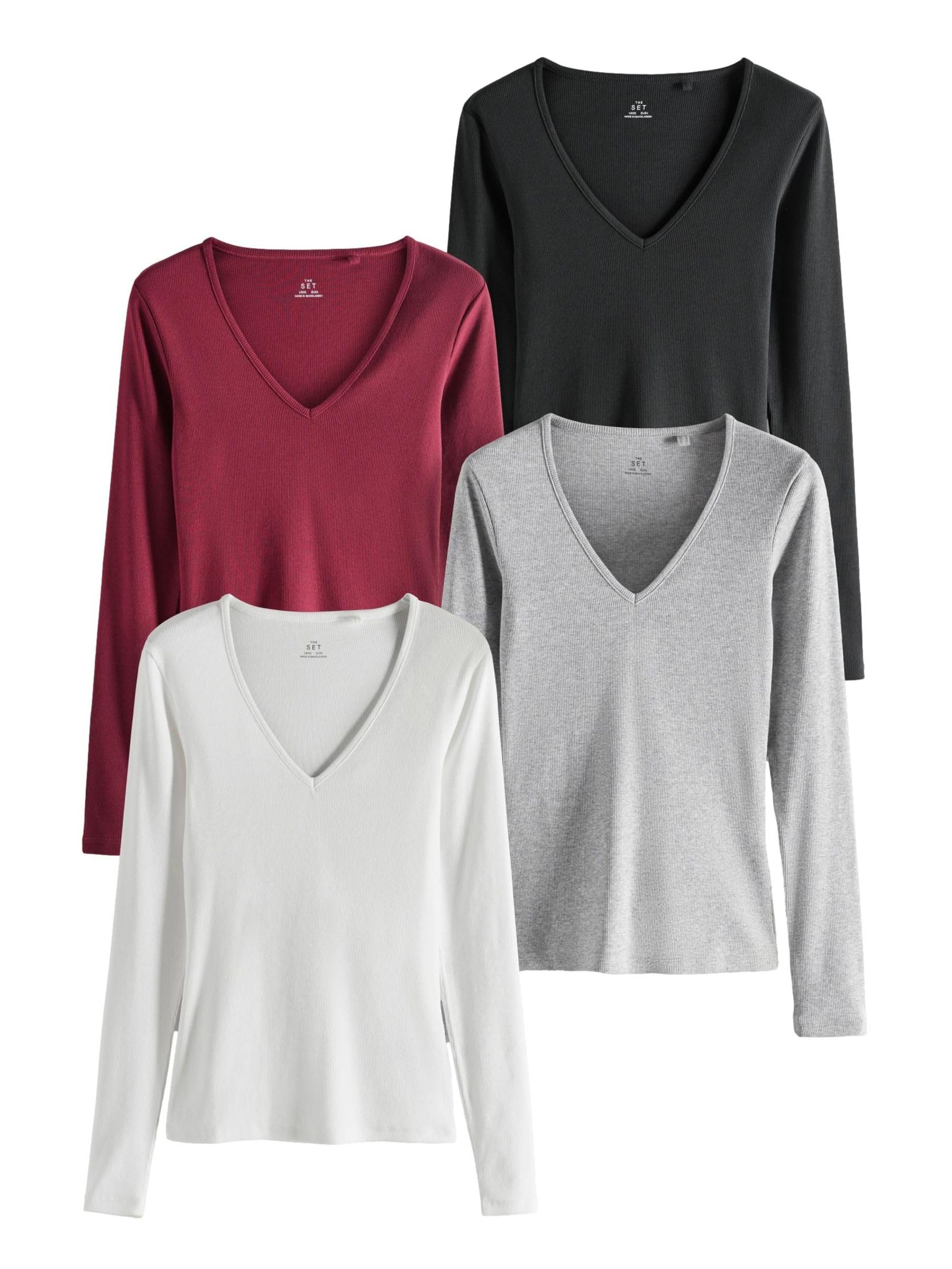 Geo Next The Set magliette scollo V donna coste 4 pezzi