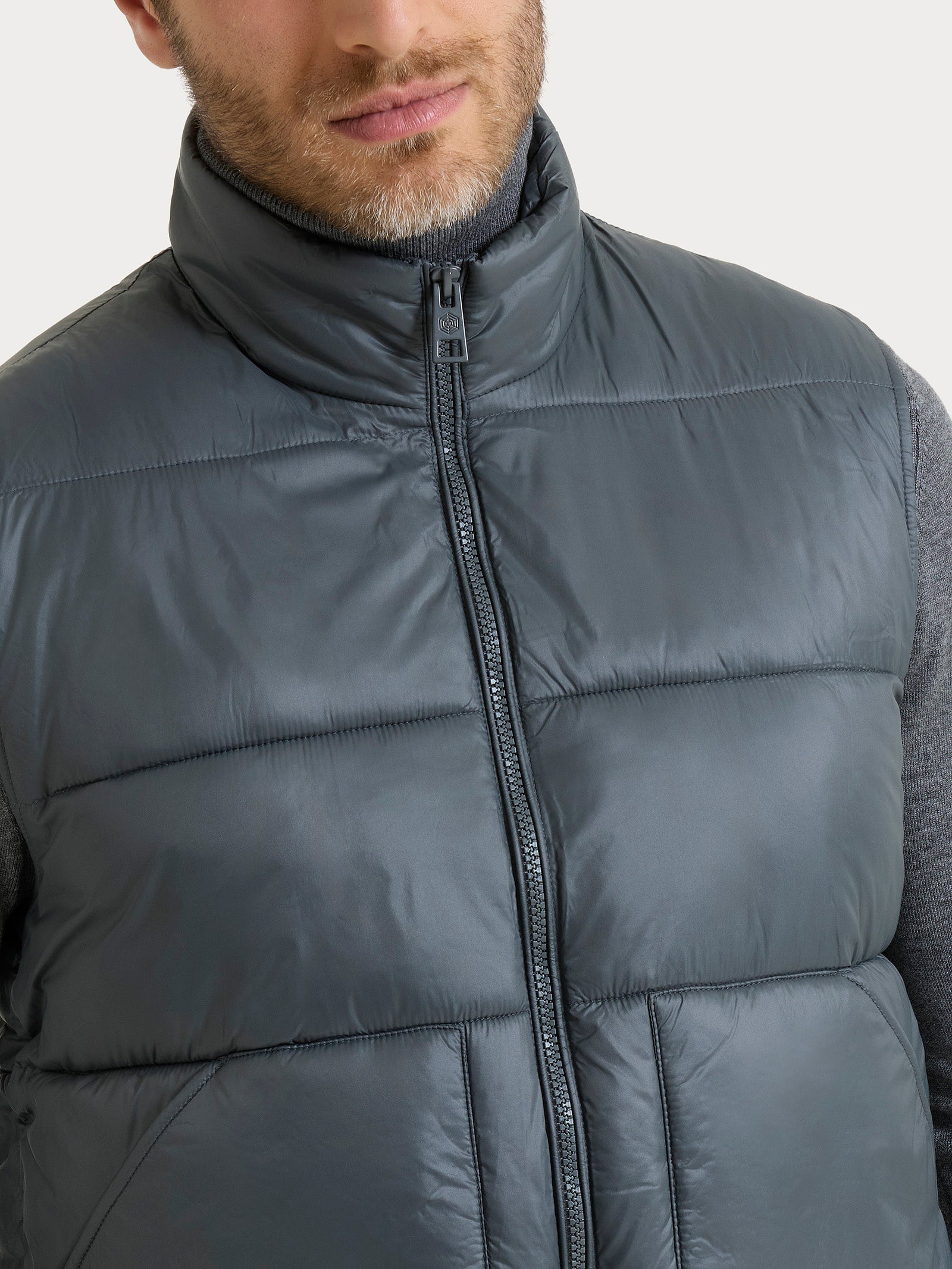 Ragno Vegan Down Piumino Shiny Smanicato Dark Shadow collo alto
