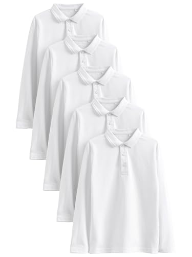 Next Polo Scuola Manica Lunga Bambino 5 Pezzi 98 Cotone