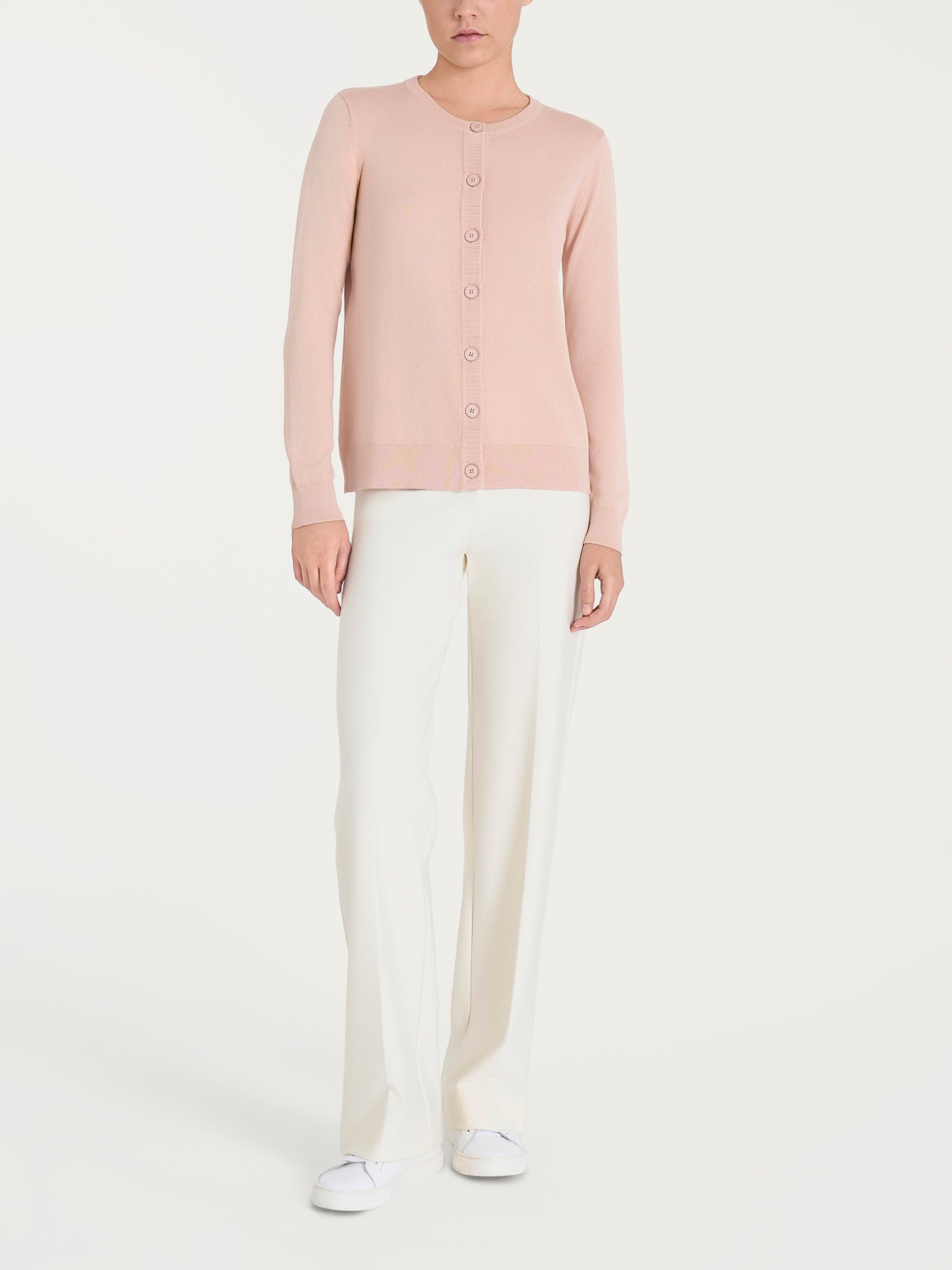 Ragno Four Seasons cardigan bottoni Cameo Rose rosa