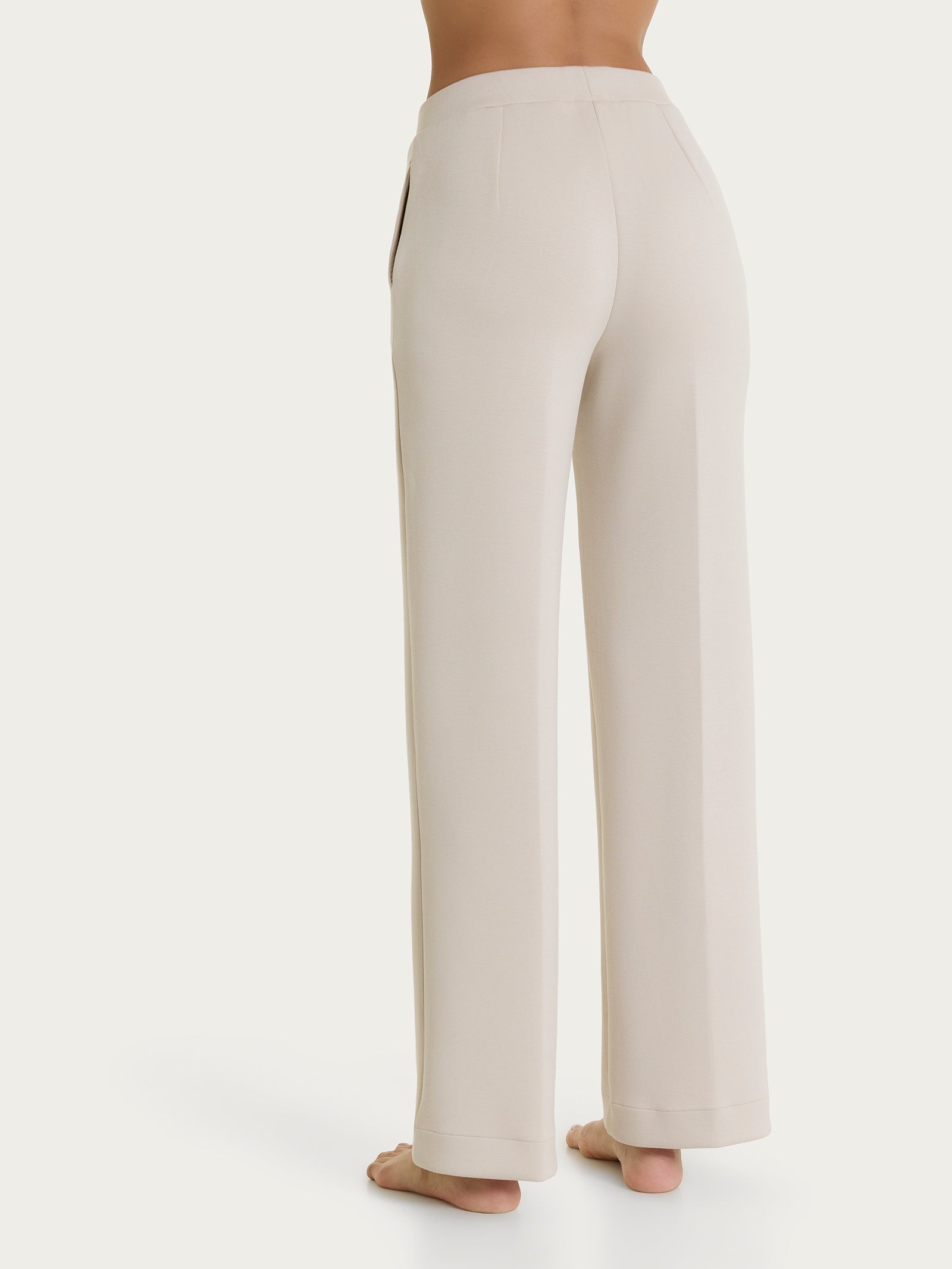 Ragno The Wide Leg Scuba pantalone donna Champignon ampio