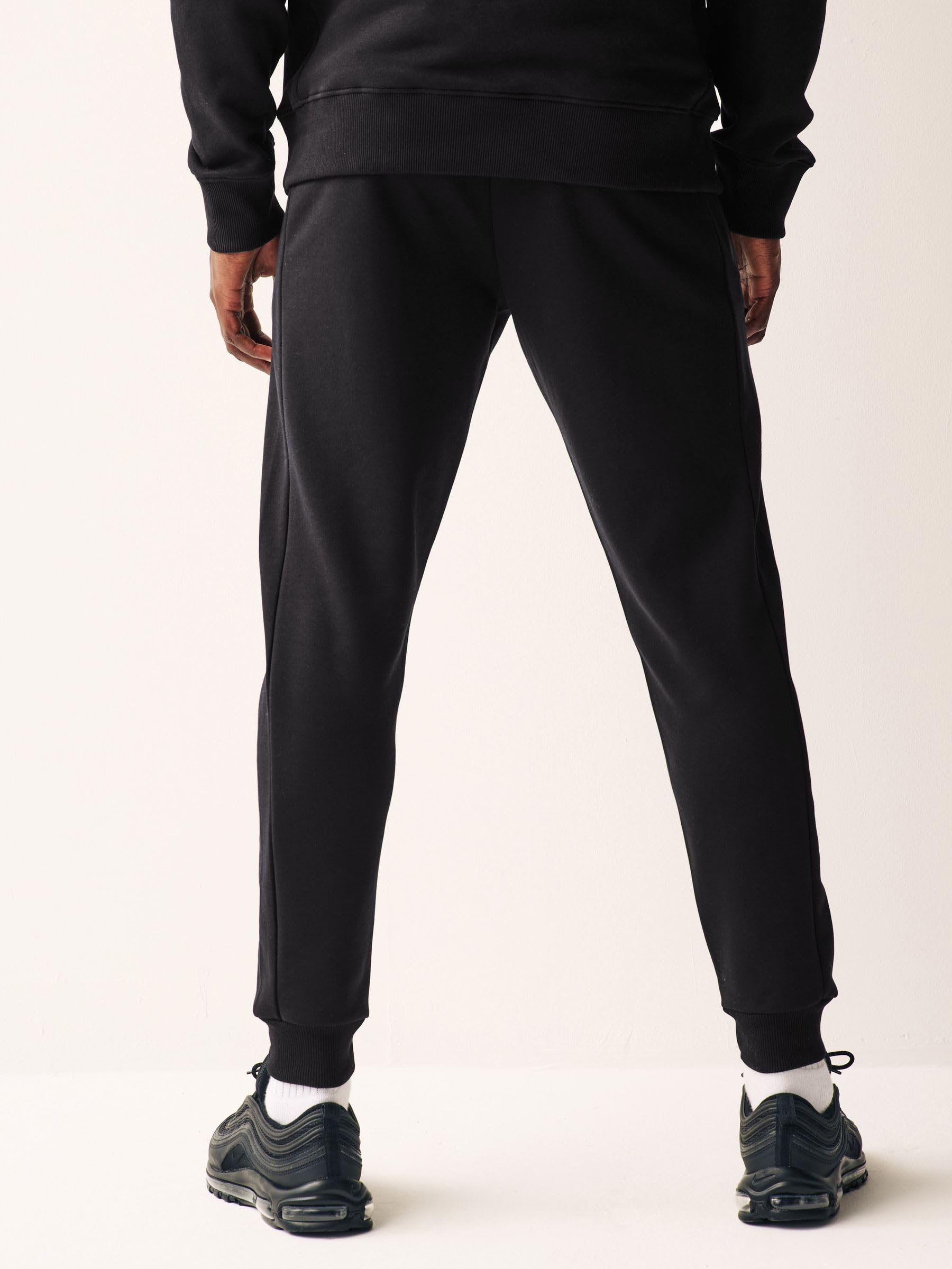 Next Pantaloni Jogging Uomo Athleisure Nero Taglia L