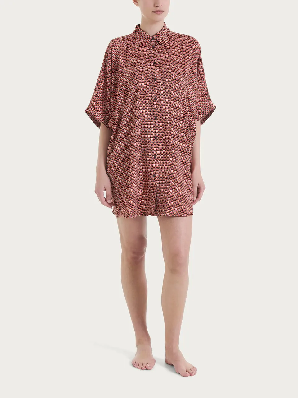 Ragno Ecoseta chemisier Spice Route camicia fantasia