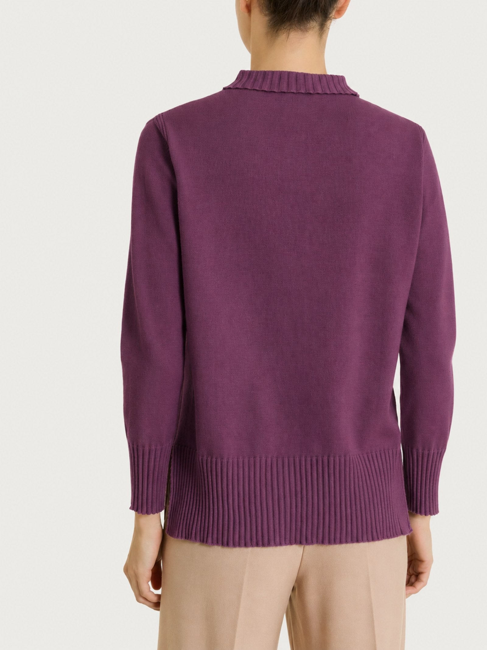 Ragno Soft Wool Polo Manica Lunga Huckleberry