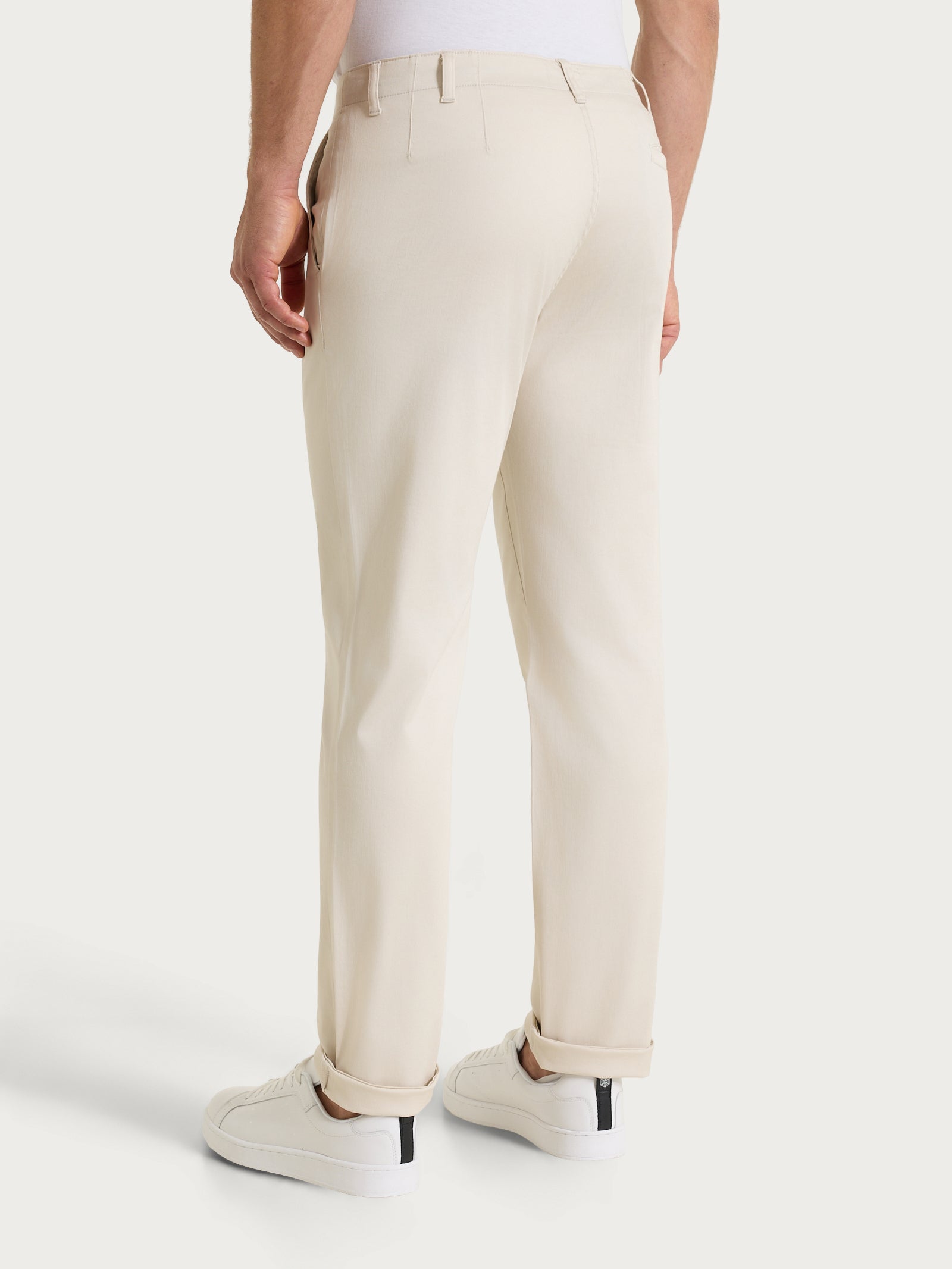 Ragno Satin Power pantalone chino tasche america Champignon
