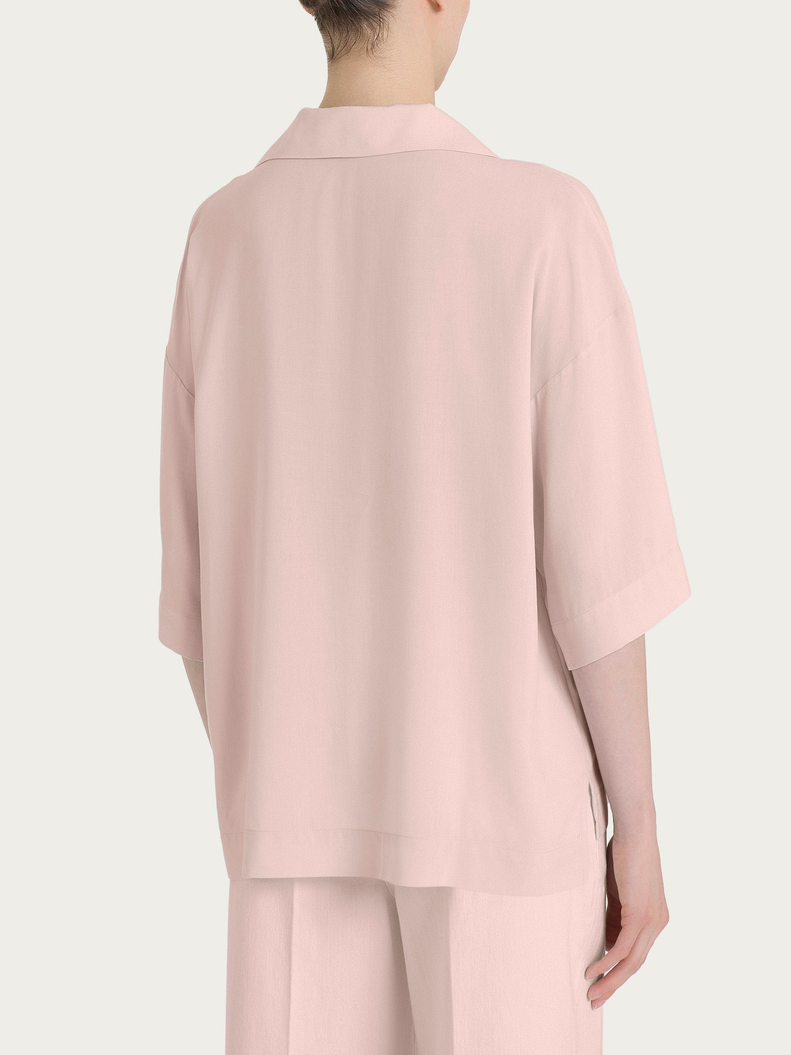 Ragno EcoSeta Blusa Colletto Polo Cameo Rose