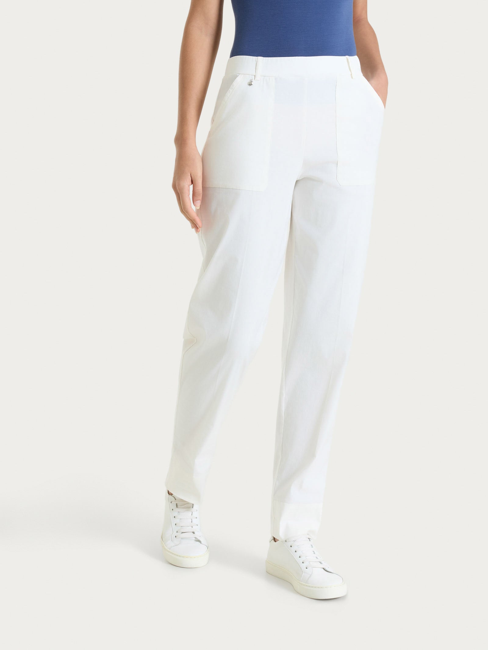 Ragno Linen Super Fresh Pantalone Carota Candido Lino