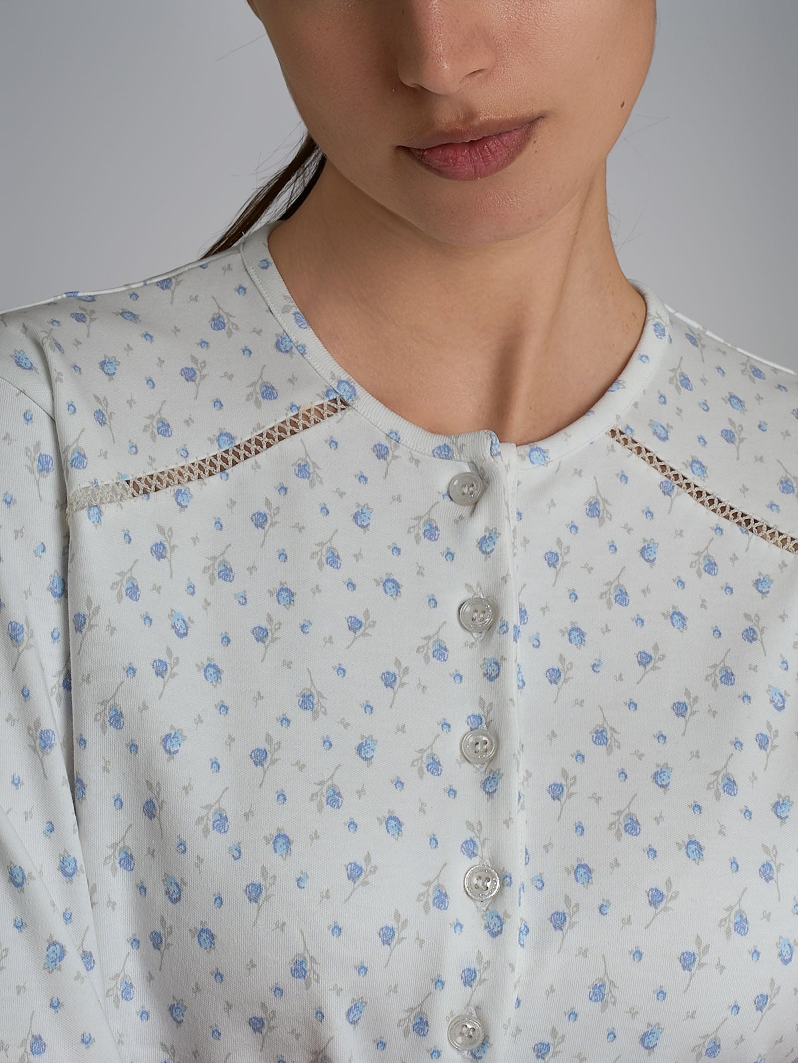 Ragno Sweet Emotion pigiama serafino donna Eventide puro cotone