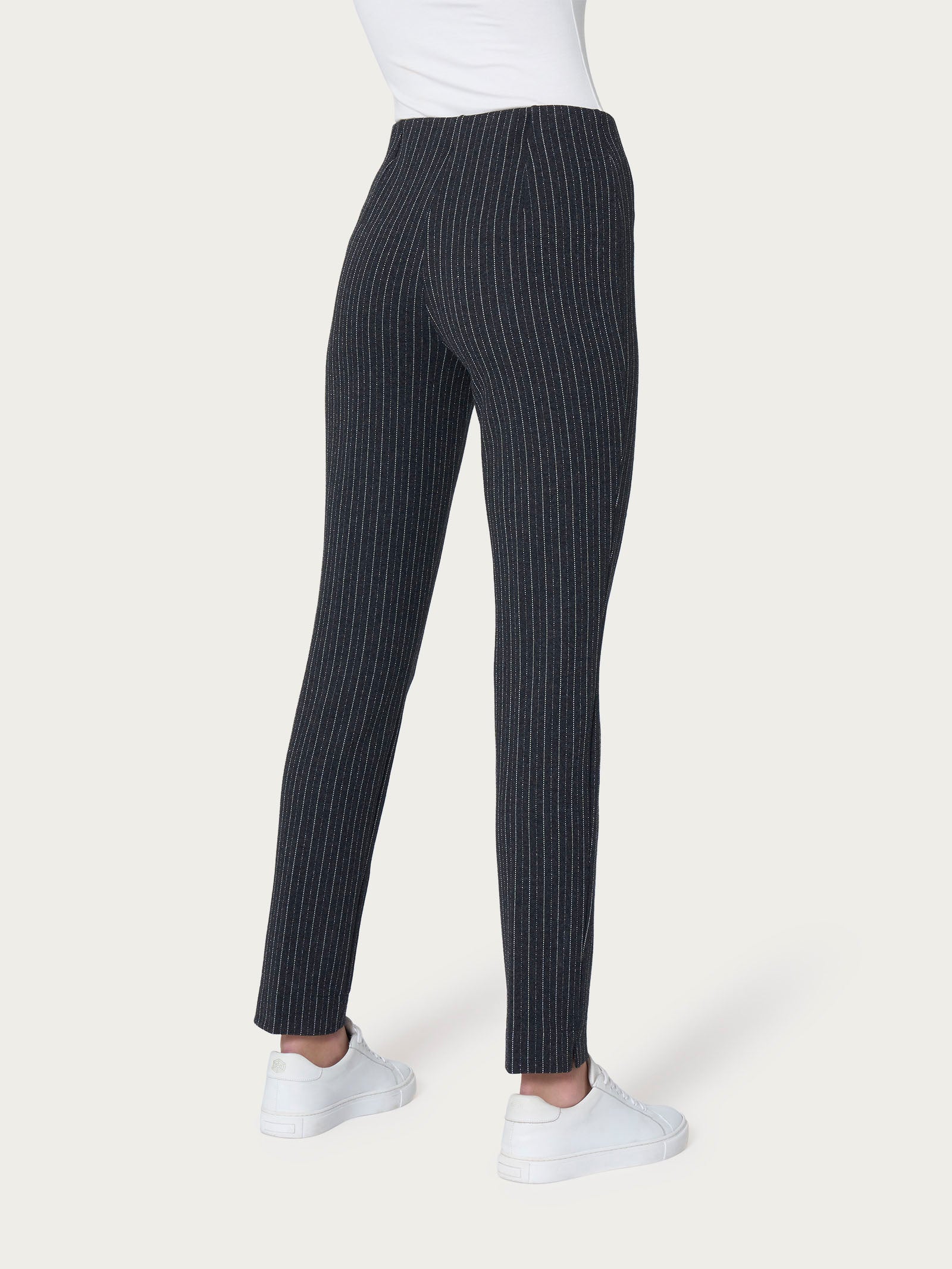 Ragno Eco Jacquard Pantalone The Cigarette Gessato Fant.Oscuro Mel