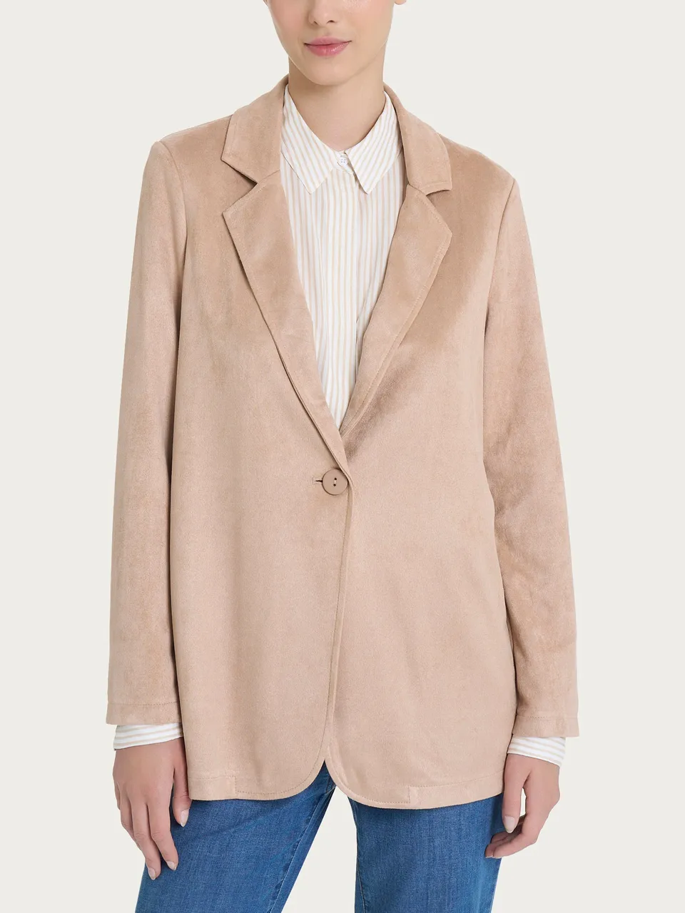 Ragno Blazer over Eco Suede Warm Taupe