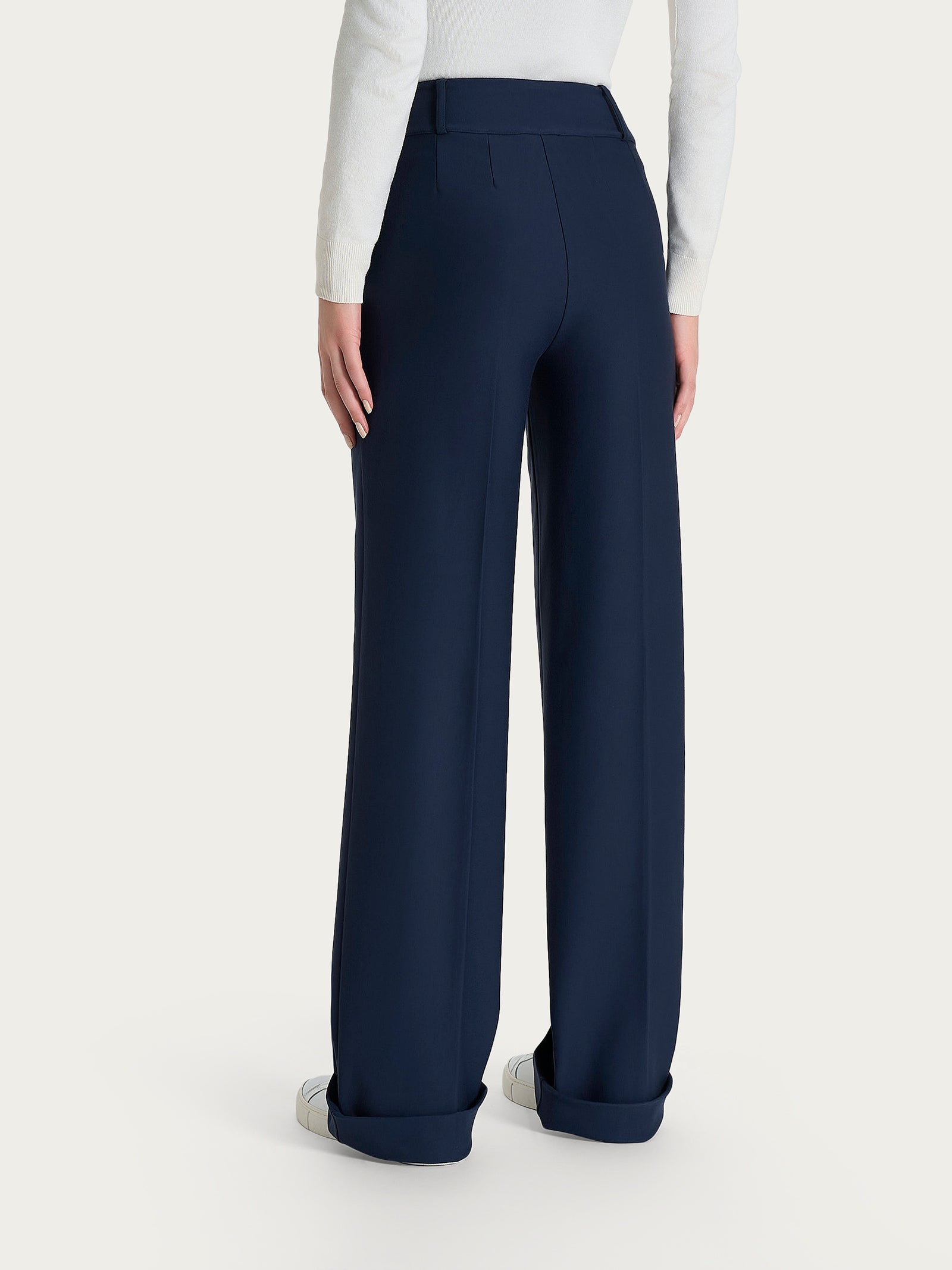 Ragno Compact Pantalone Ampio Tasche Pinces Persia wide leg