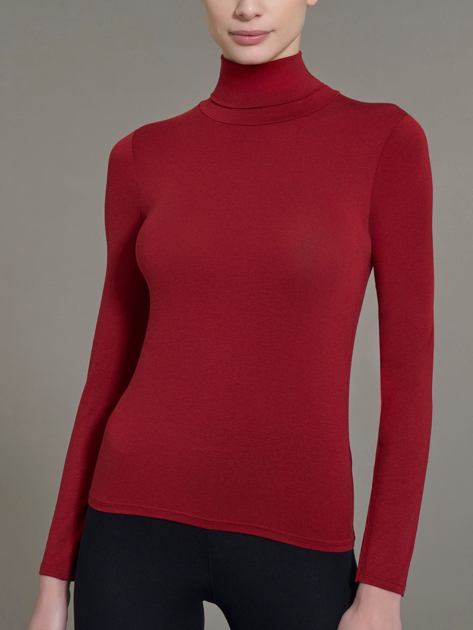 Ragno Tenderwool Dolcevita maglia amarena lana