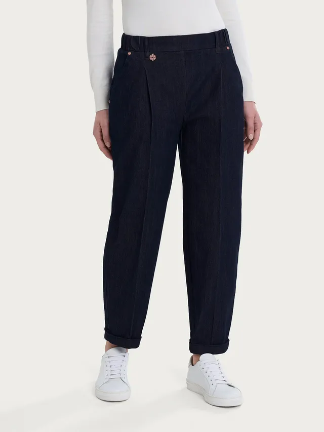 Ragno 4 Seasons Denim Jeans carota tapered Nero