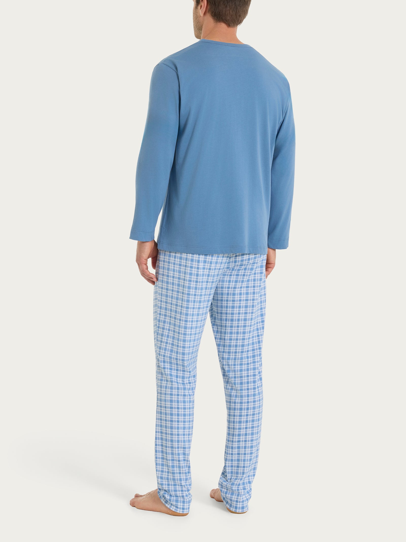 Ragno Sport Pigiama Serafino Jersey Fant. Coronet Blue