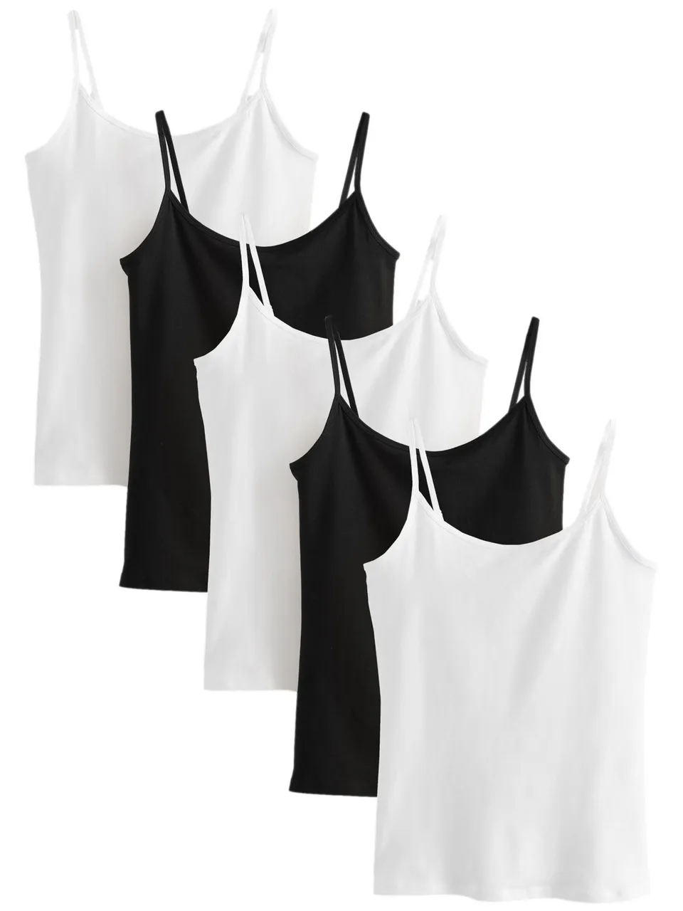 Next canotte spalline sottili donna confezione 5 pezzi L