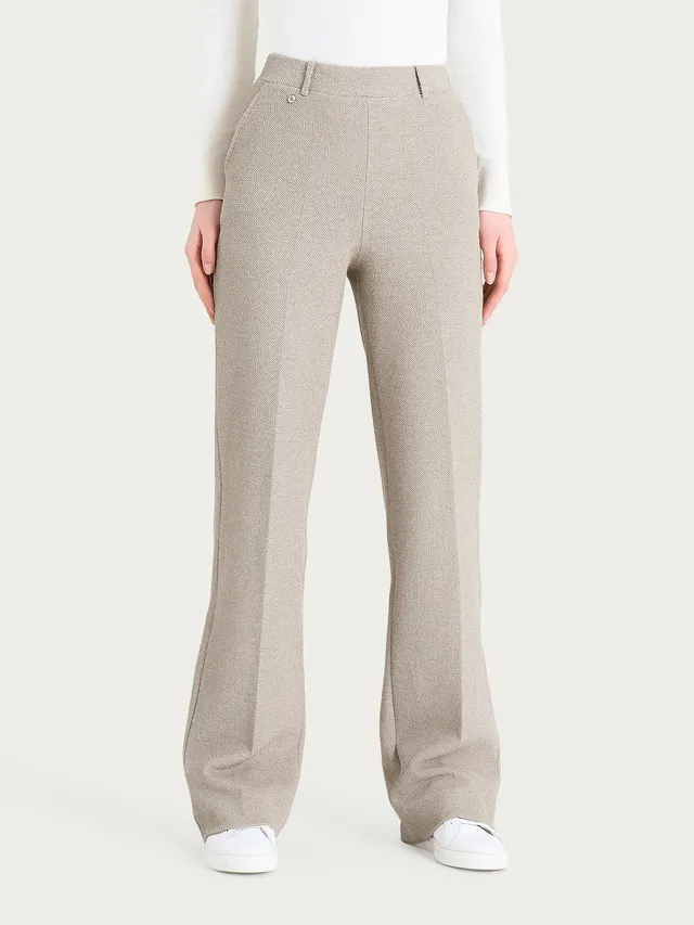 Ragno Relaxed Pantalone Wide Leg Japanese Fleece String Mel. caldo