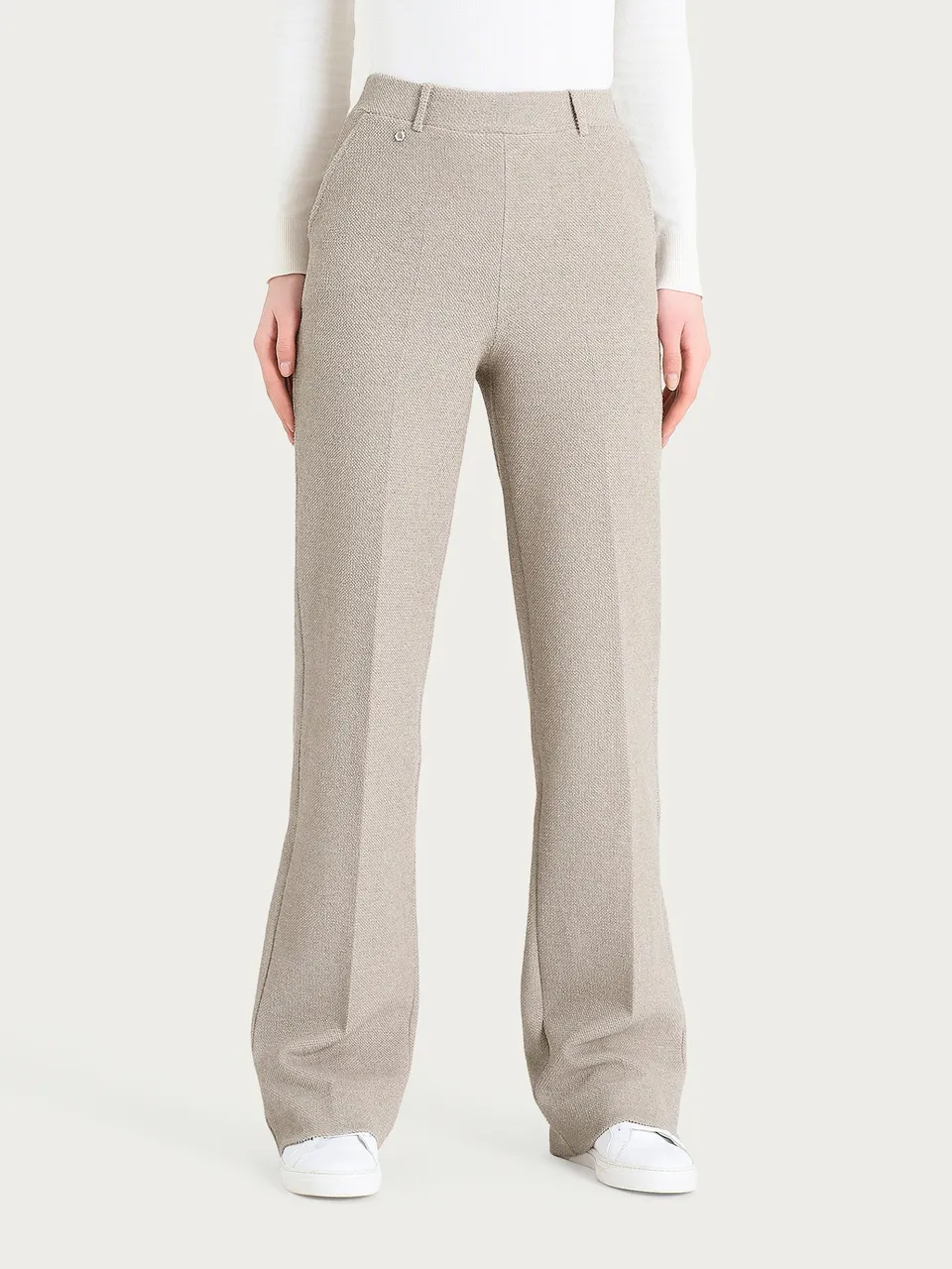Ragno Relaxed Pantalone Wide Leg Japanese Fleece String Mel. caldo
