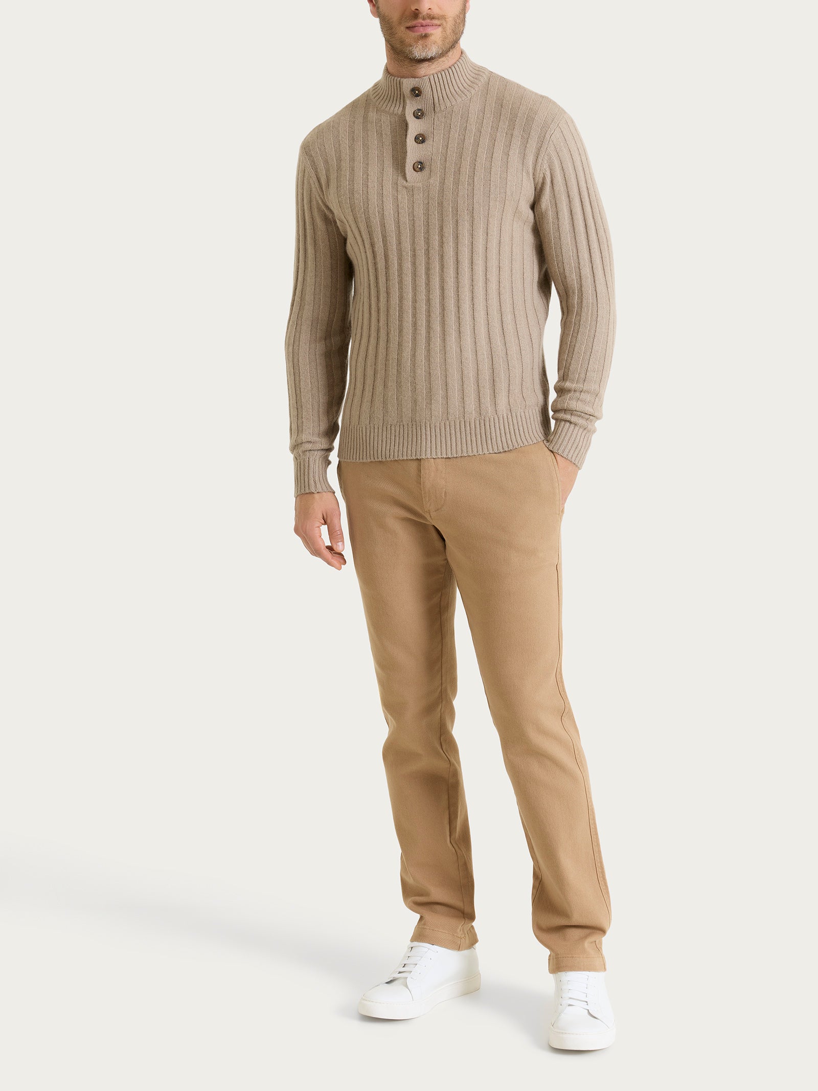 Ragno Natural Soft Lupetto uomo Glace Mel costa piatta