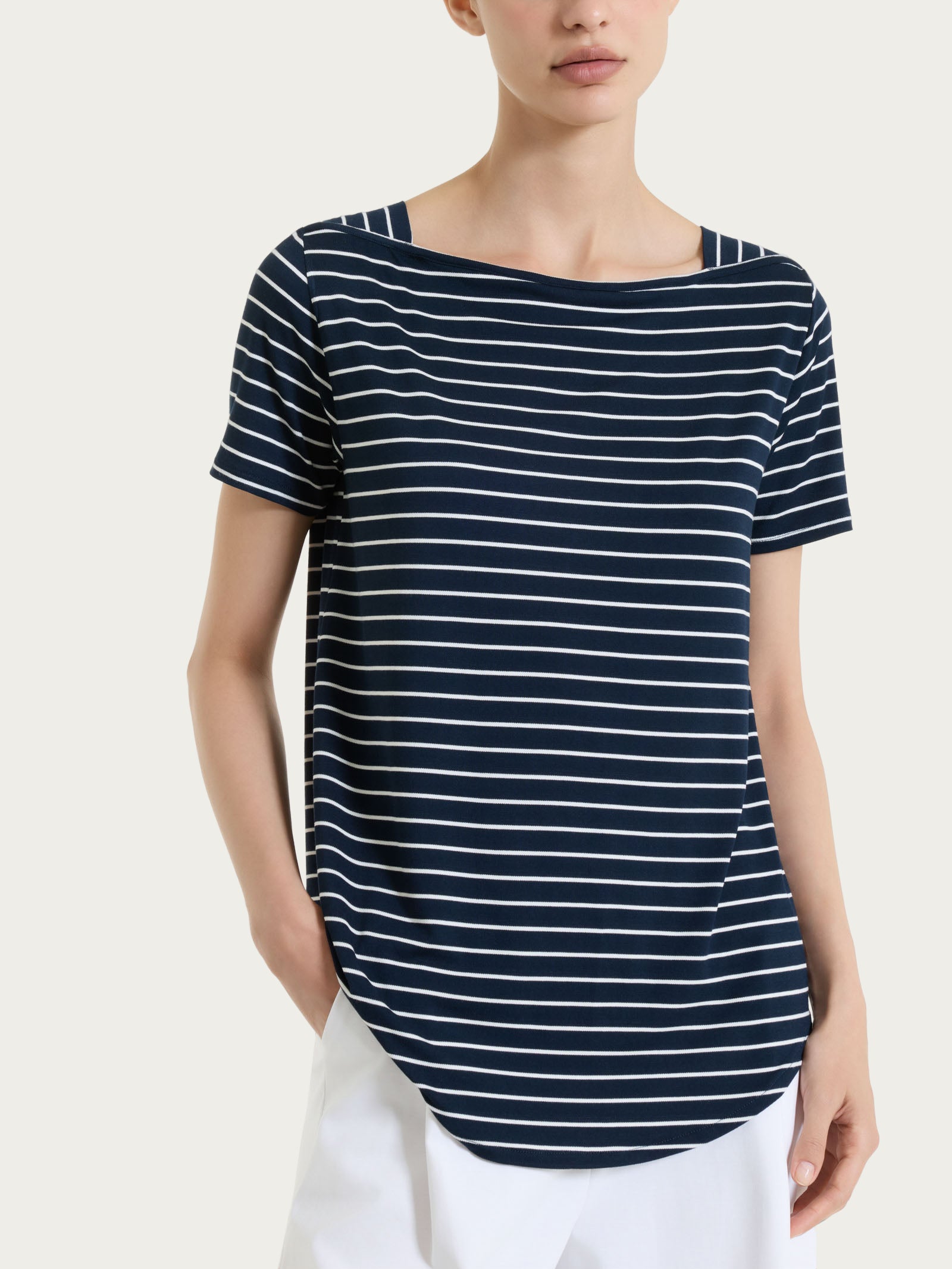 Ragno Summer Light maglietta righe barchetta fant bleu