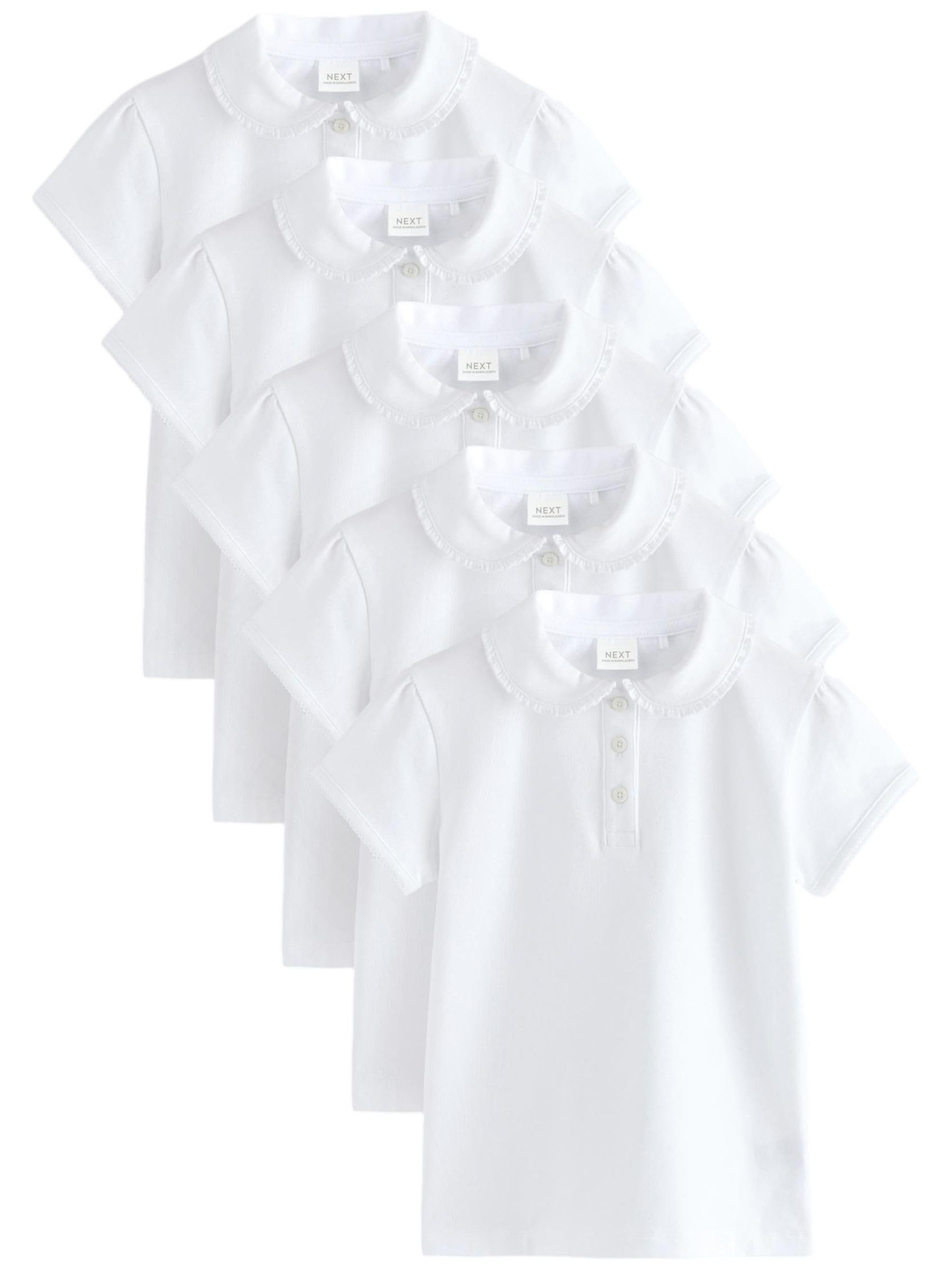 Next Polo Scuola Cotone Elasticizzato 4 Anni Confezione 5 Comode