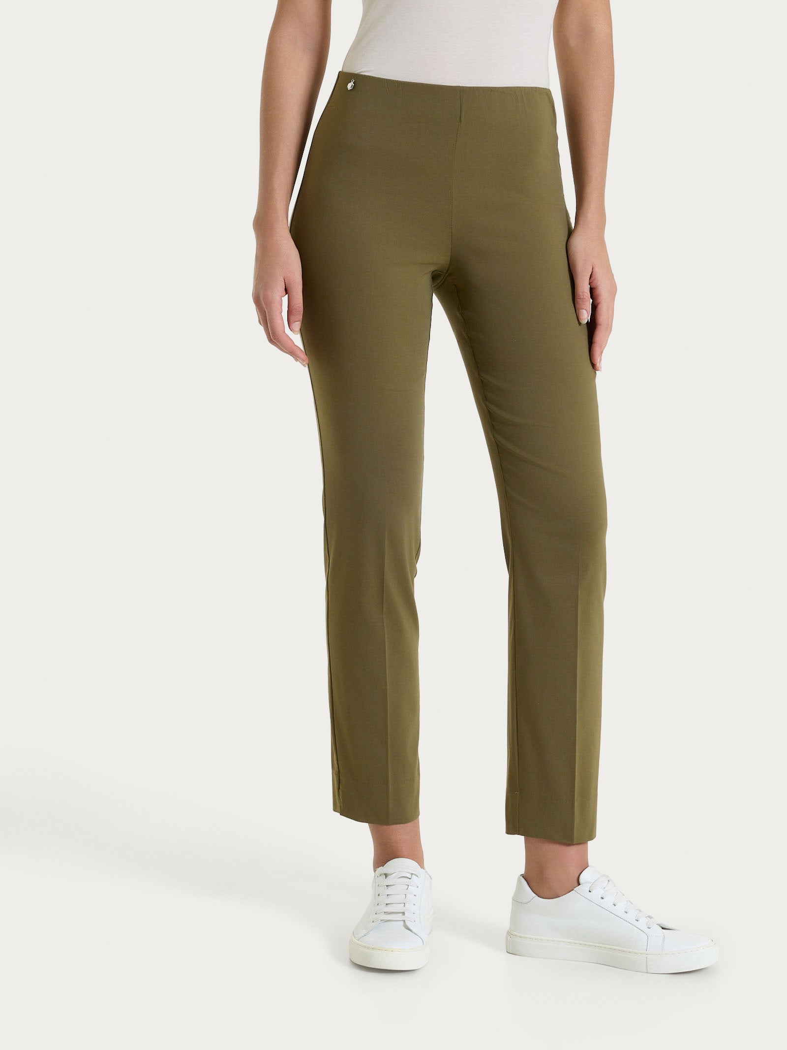 Ragno Super Fresh Pantalone Capri Dark Olive cotone elasticizzato