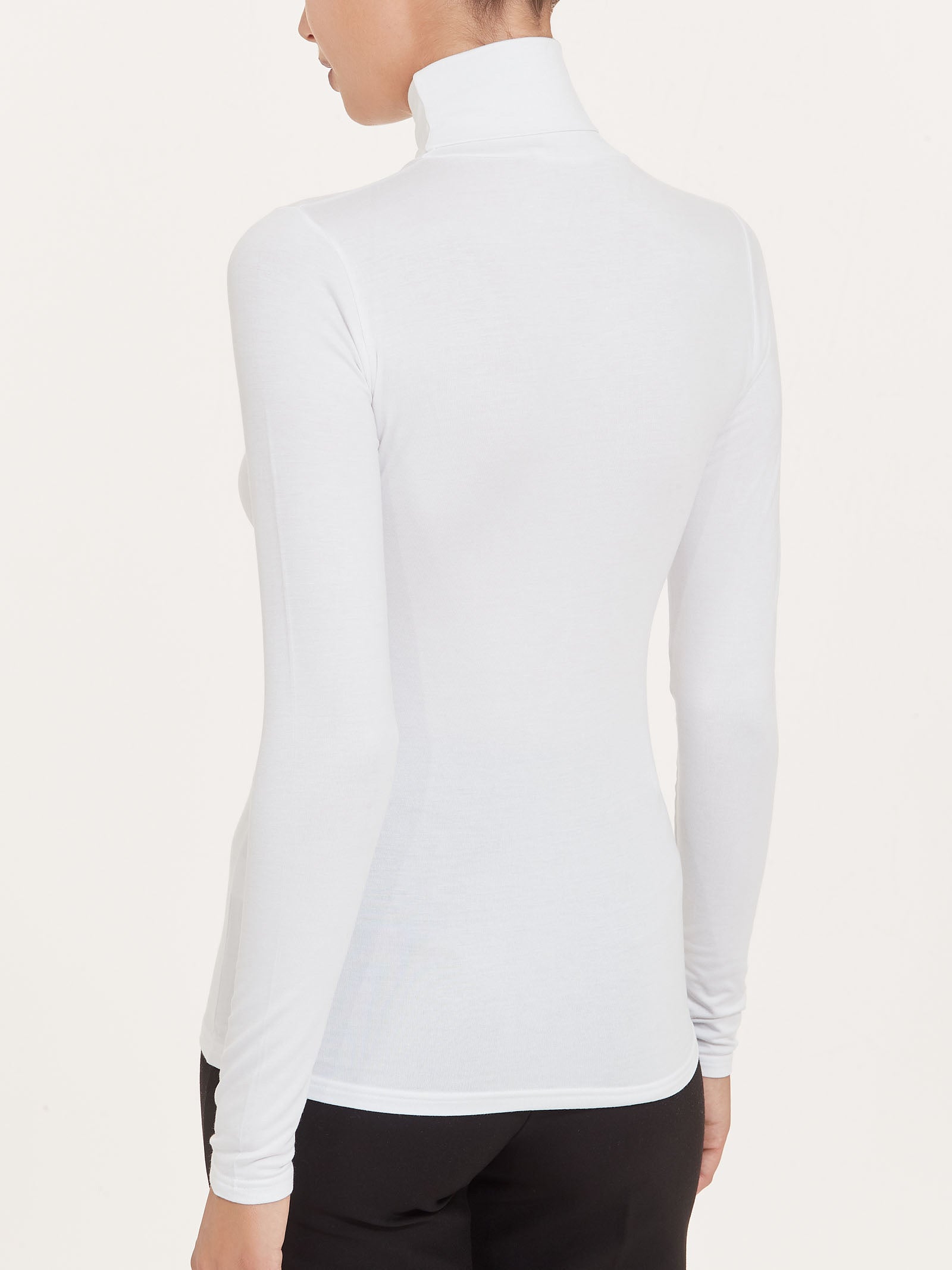 Ragno Eco Viscosa Dolcevita maglia bianco skinny