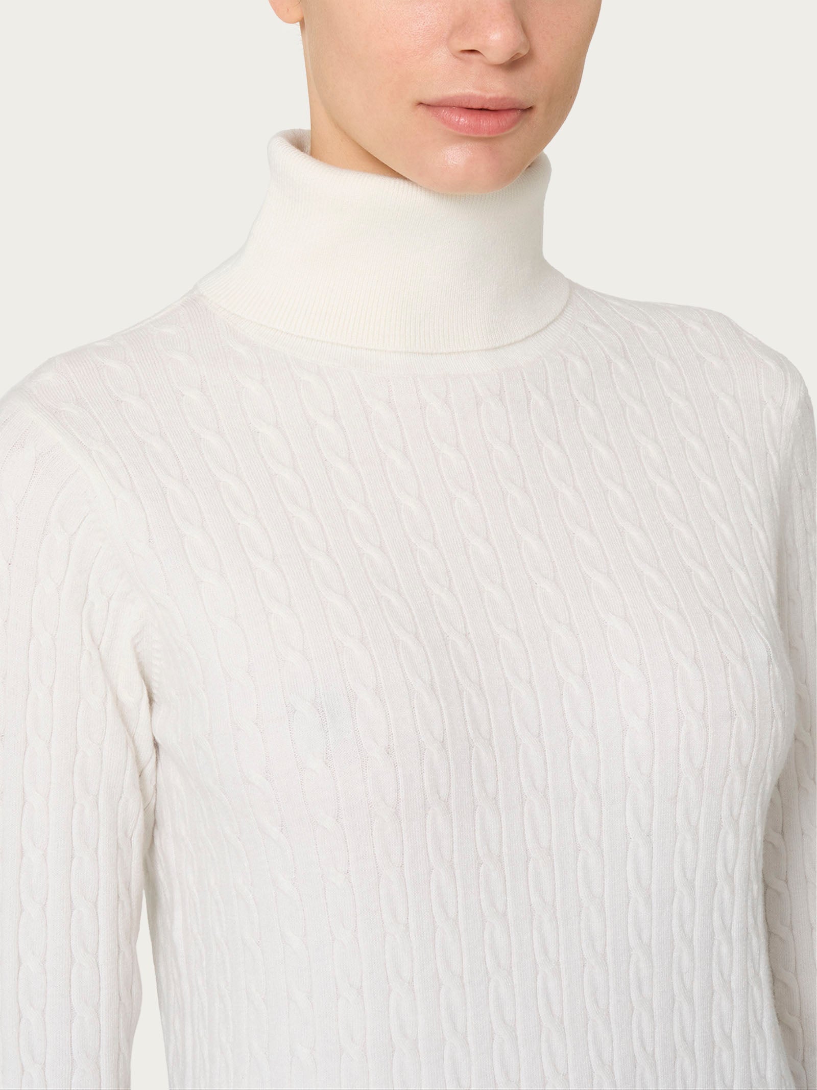Ragno Dolcevita Super Soft Maglia Collo Roulè Avorio