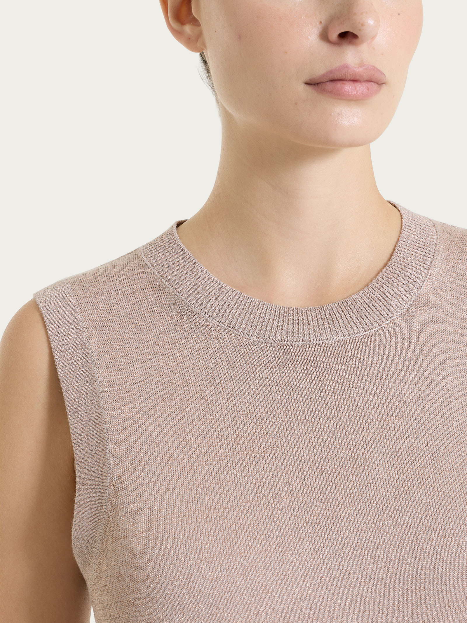 Ragno Summertime Lurex gilet Sphinx girocollo