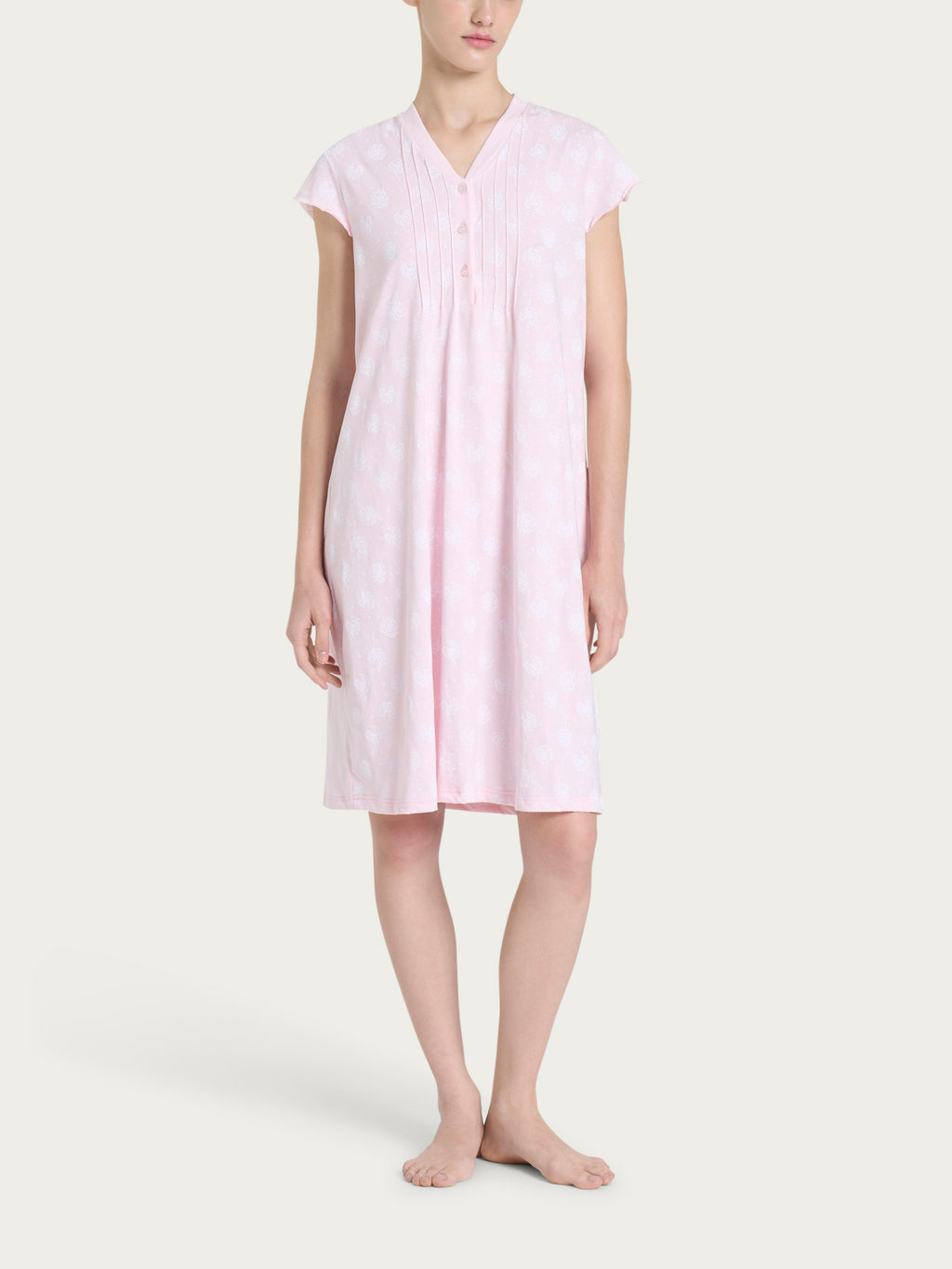 Ragno Camicia Notte Jersey Cotone Fant. Pink a Boo