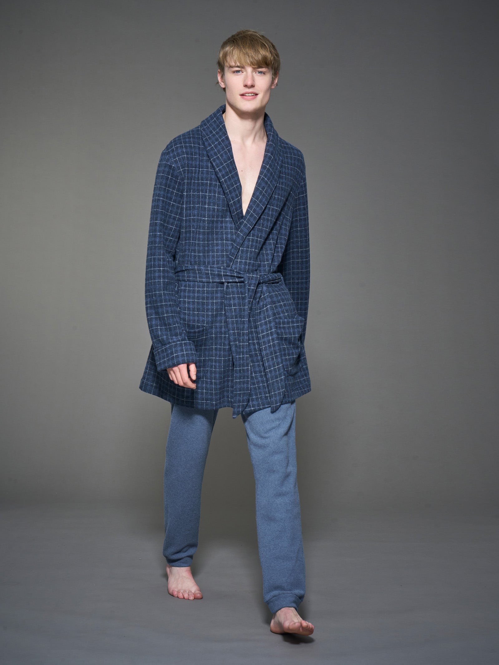 Ragno Sport Vestaglia Corta Cotone Fantasia Indigo