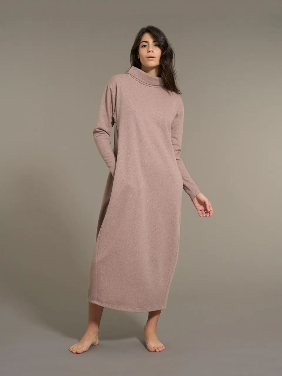 Ragno Sweet Emotion camicia da notte lunga Eco Pile Lurex Terra
