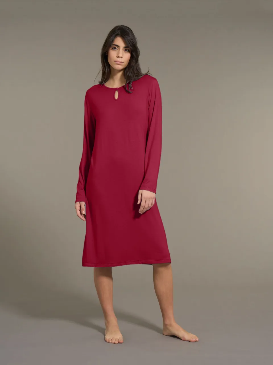 Ragno Sweet Emotion camicia notte micromodal rosso