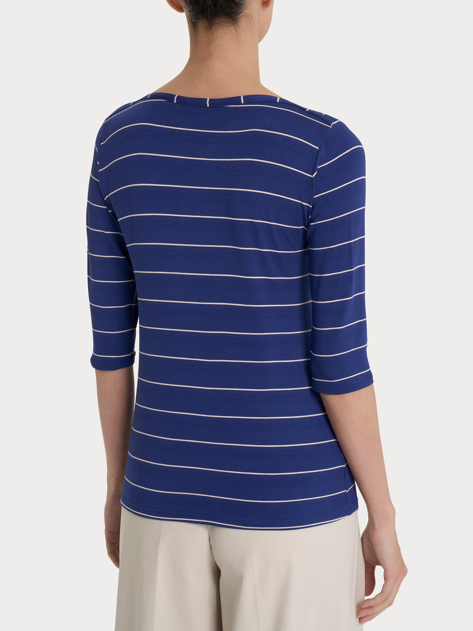 Ragno Viscosa Summer maglietta righe blu manica 3/4