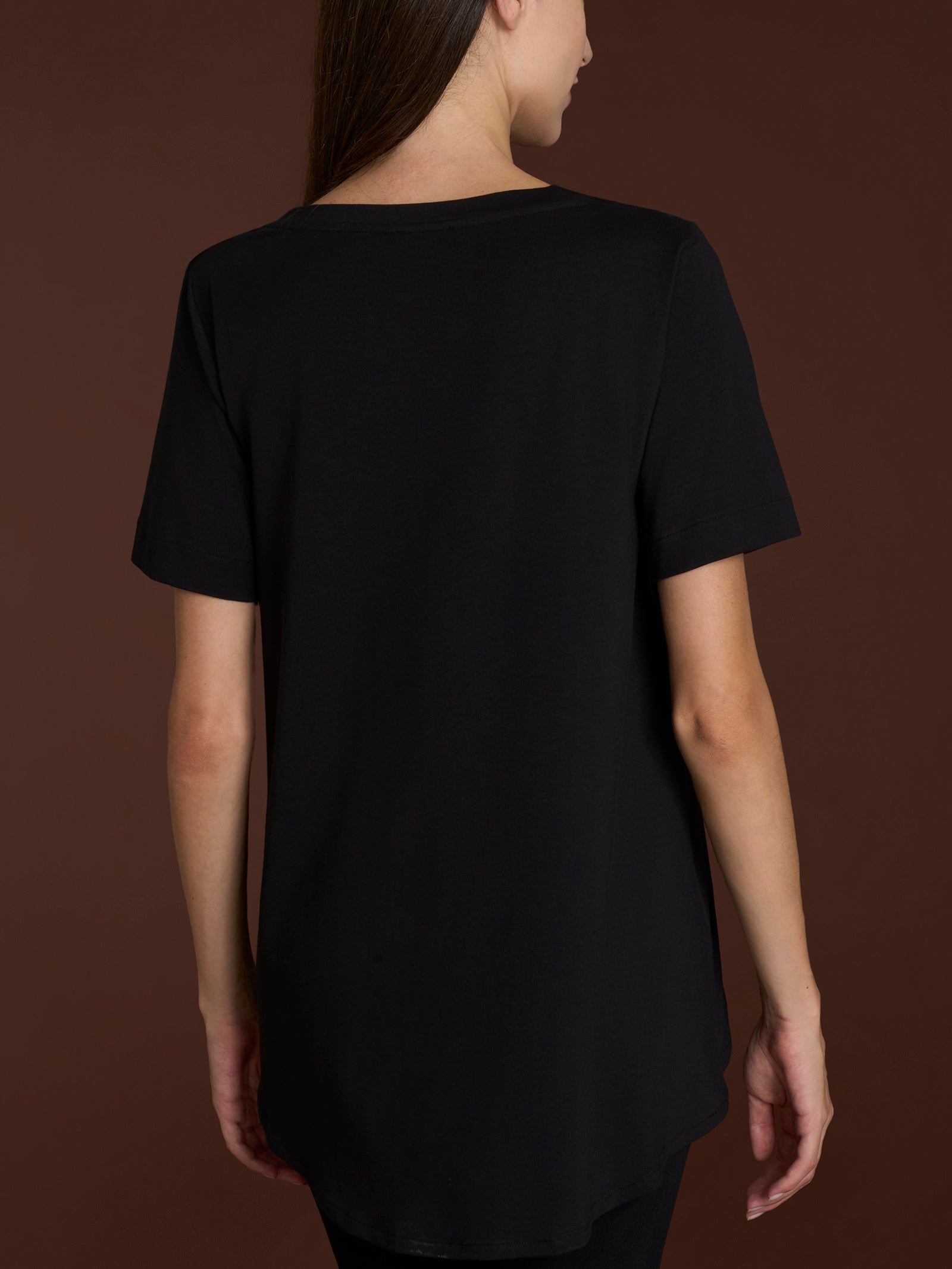 Ragno beYOUtiful Maglietta Girocollo Nero Cotone Elasticizzato