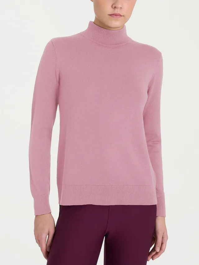 Ragno Four Seasons Mock Neck Maglione Donna Lilla in Viscosa