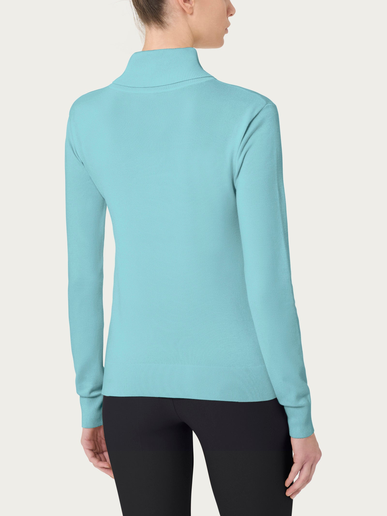 Ragno Four Seasons dolcevita manica lunga azzurro Nile Blue