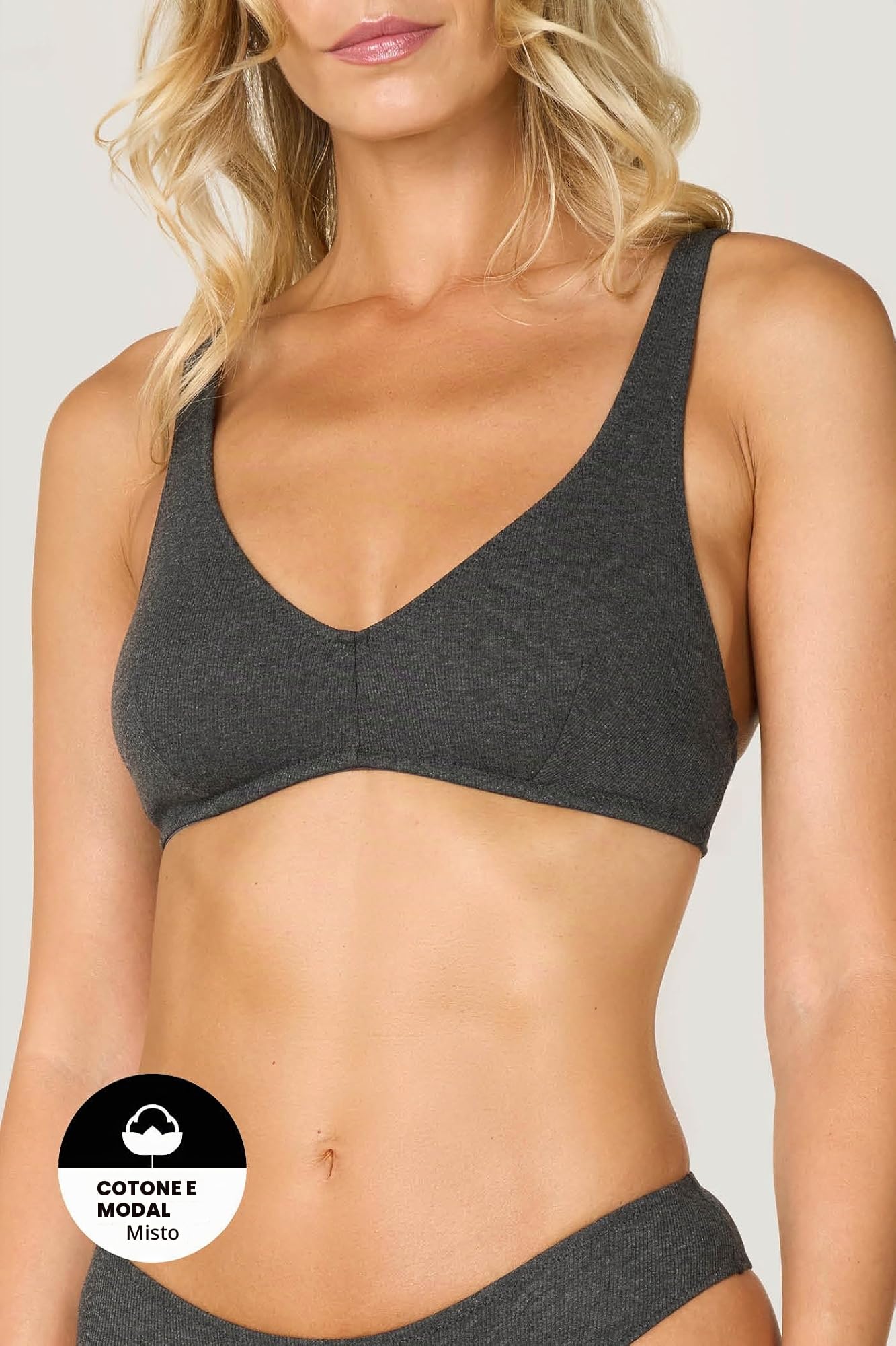 Goldenpoint Bralette Donna a Costine in Cotone
