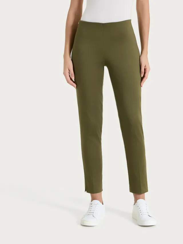 Ragno Satin Power pantalone capri Dark Olive skinny donna