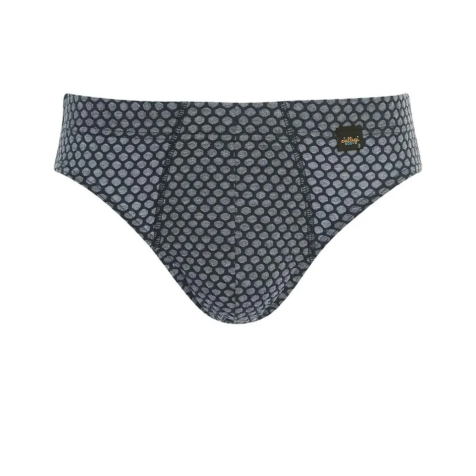 Lady C slip uomo cotone 6 pezzi nido d'ape assortiti