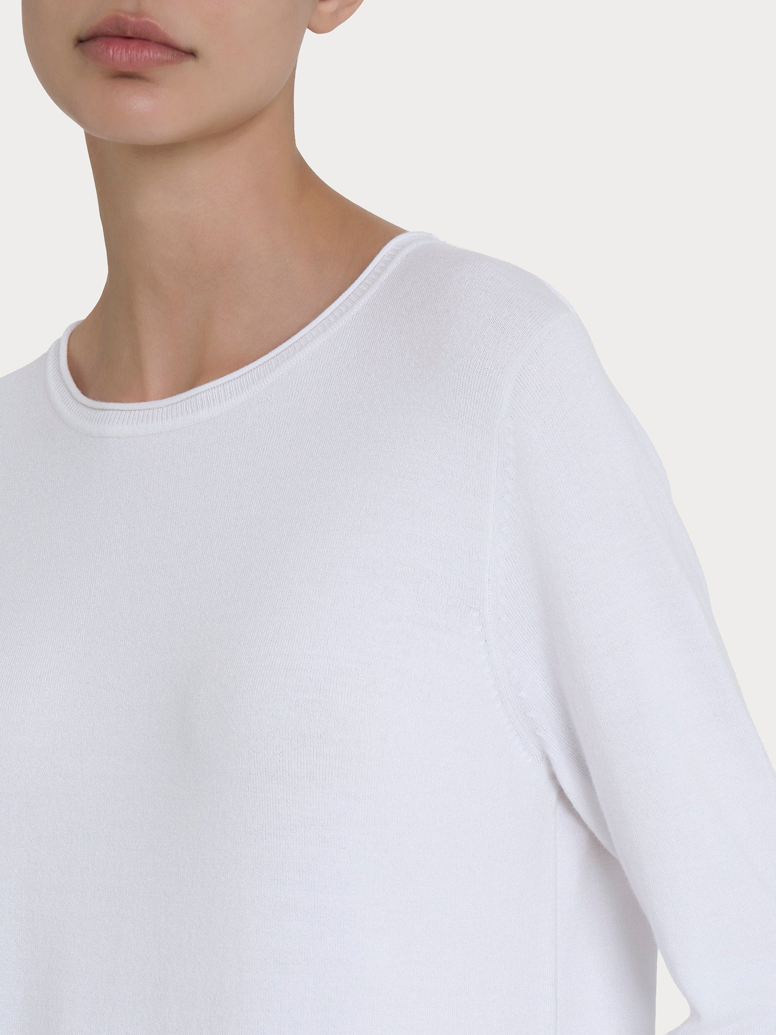 Ragno Four Seasons Girocollo Maglia Manica Lunga Bianco Soft