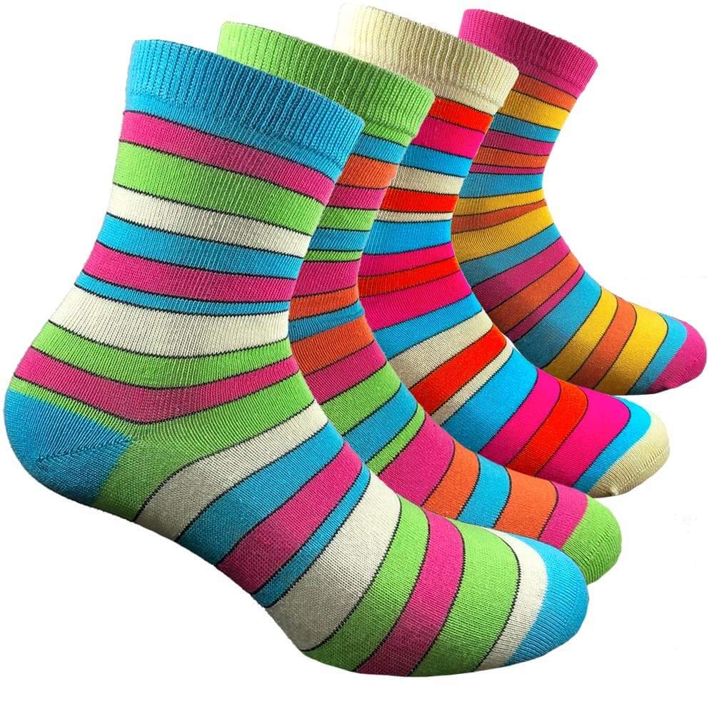 Lady C Ciocca calzini donna corti cotone caldo 4 paia fiori