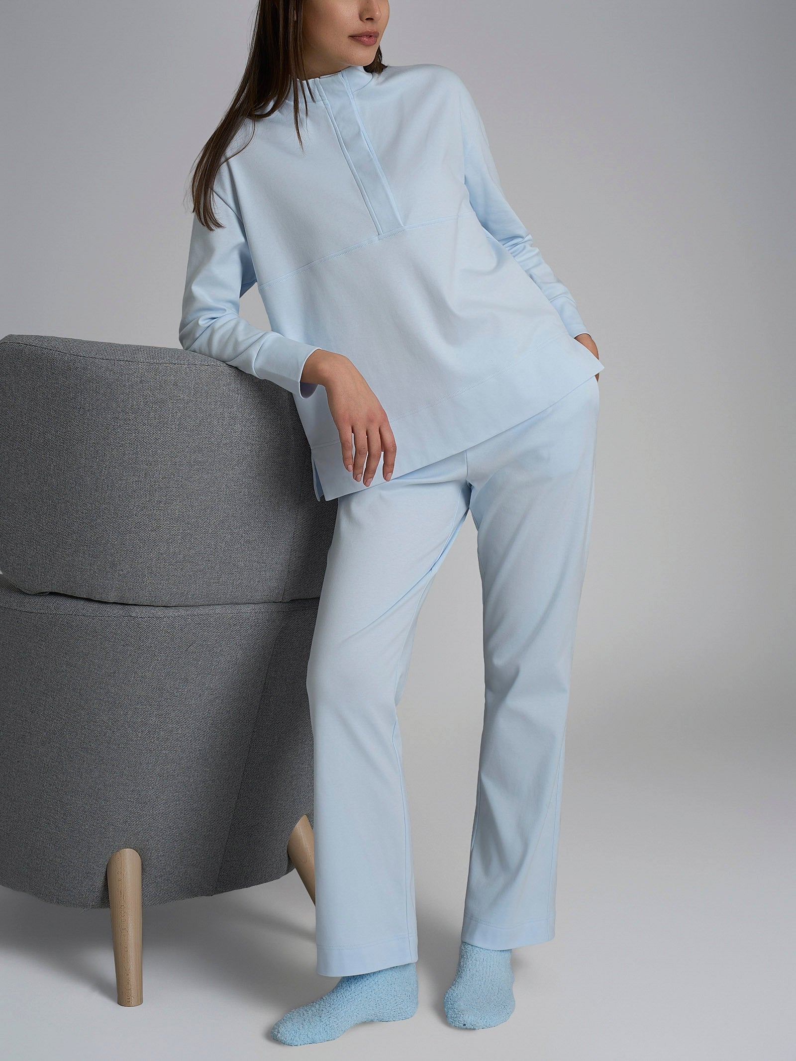 Ragno Interlock Pigiama lupetto donna Ancient Water cotone